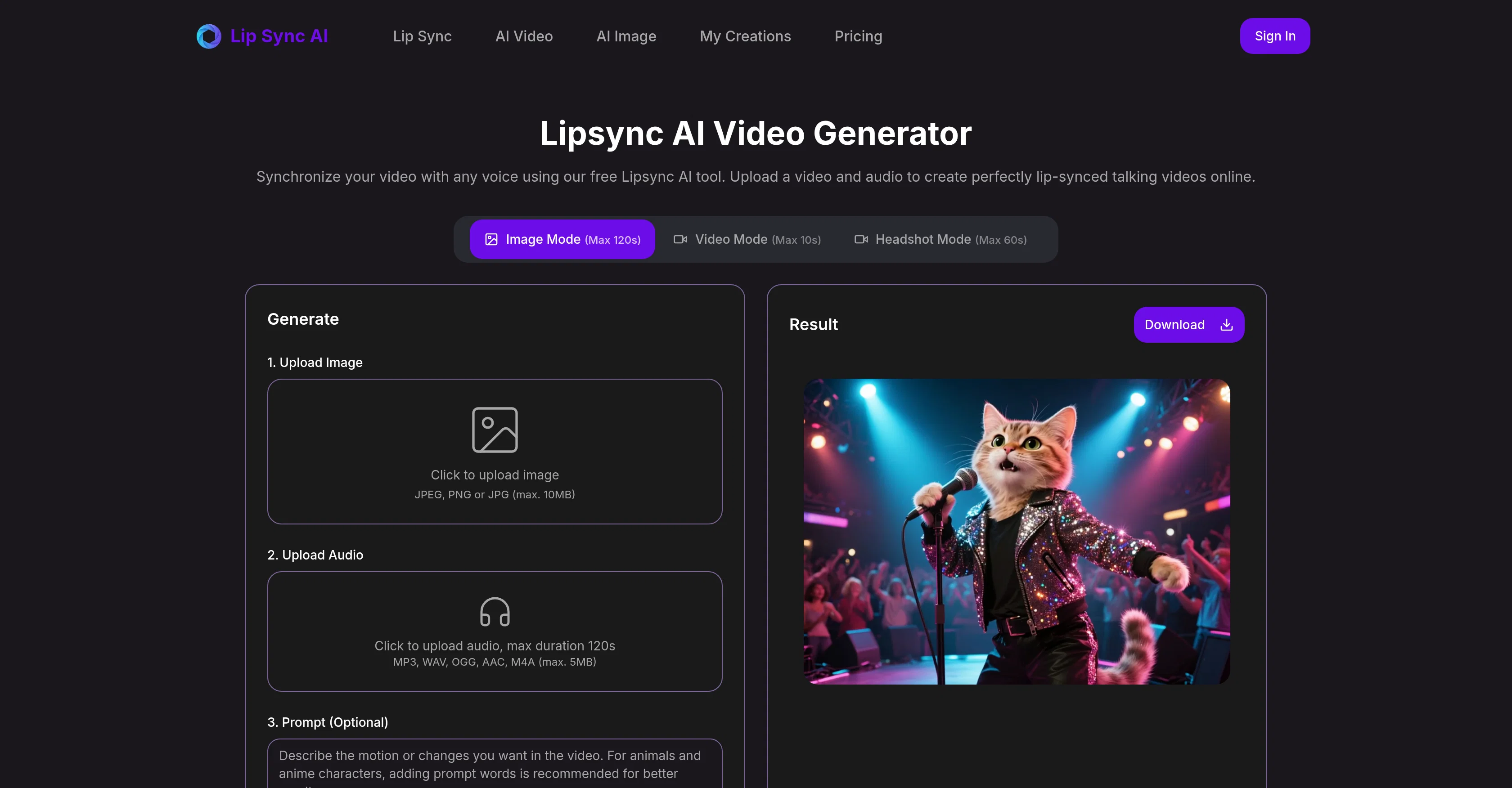 LipsyncAI.net website