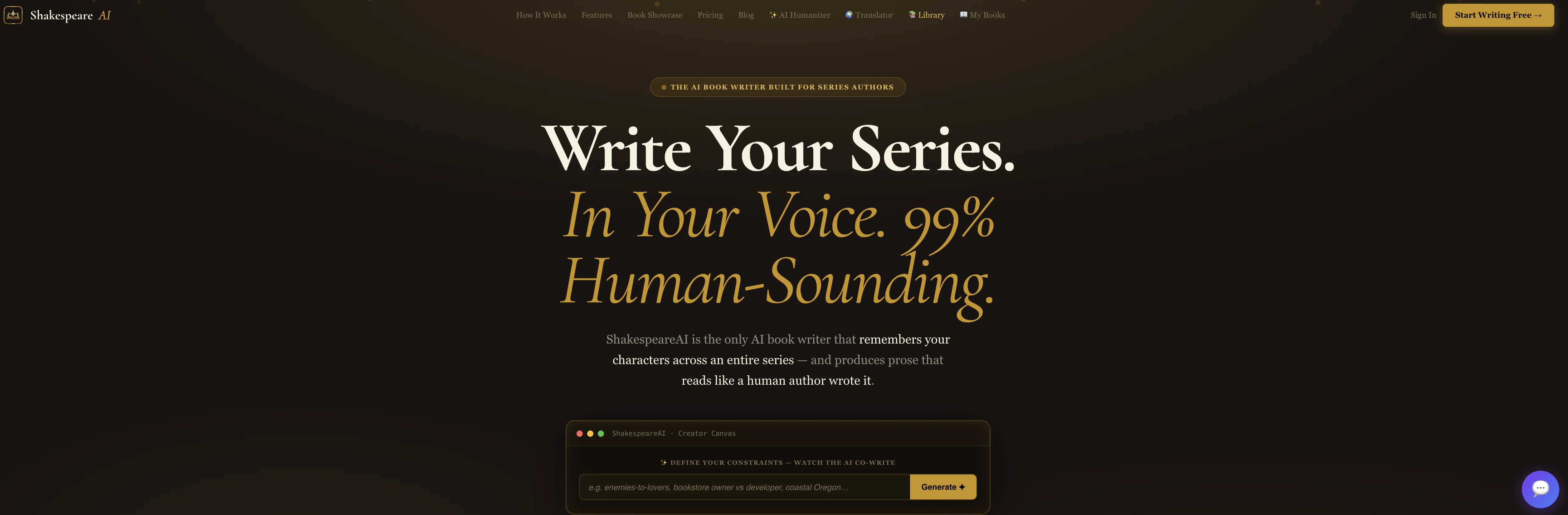 ShakespeareAI website