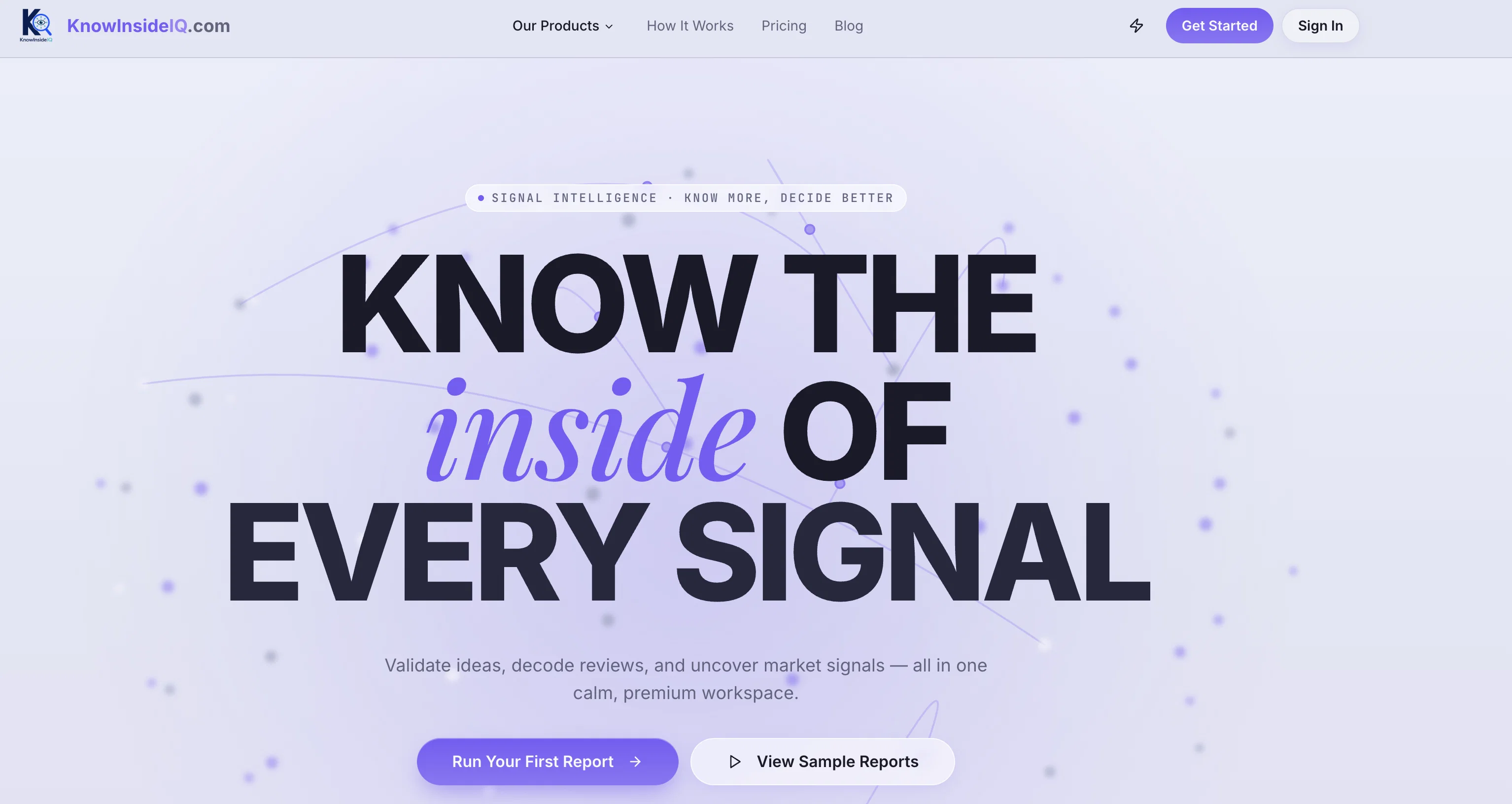 KnowInsideIQ website