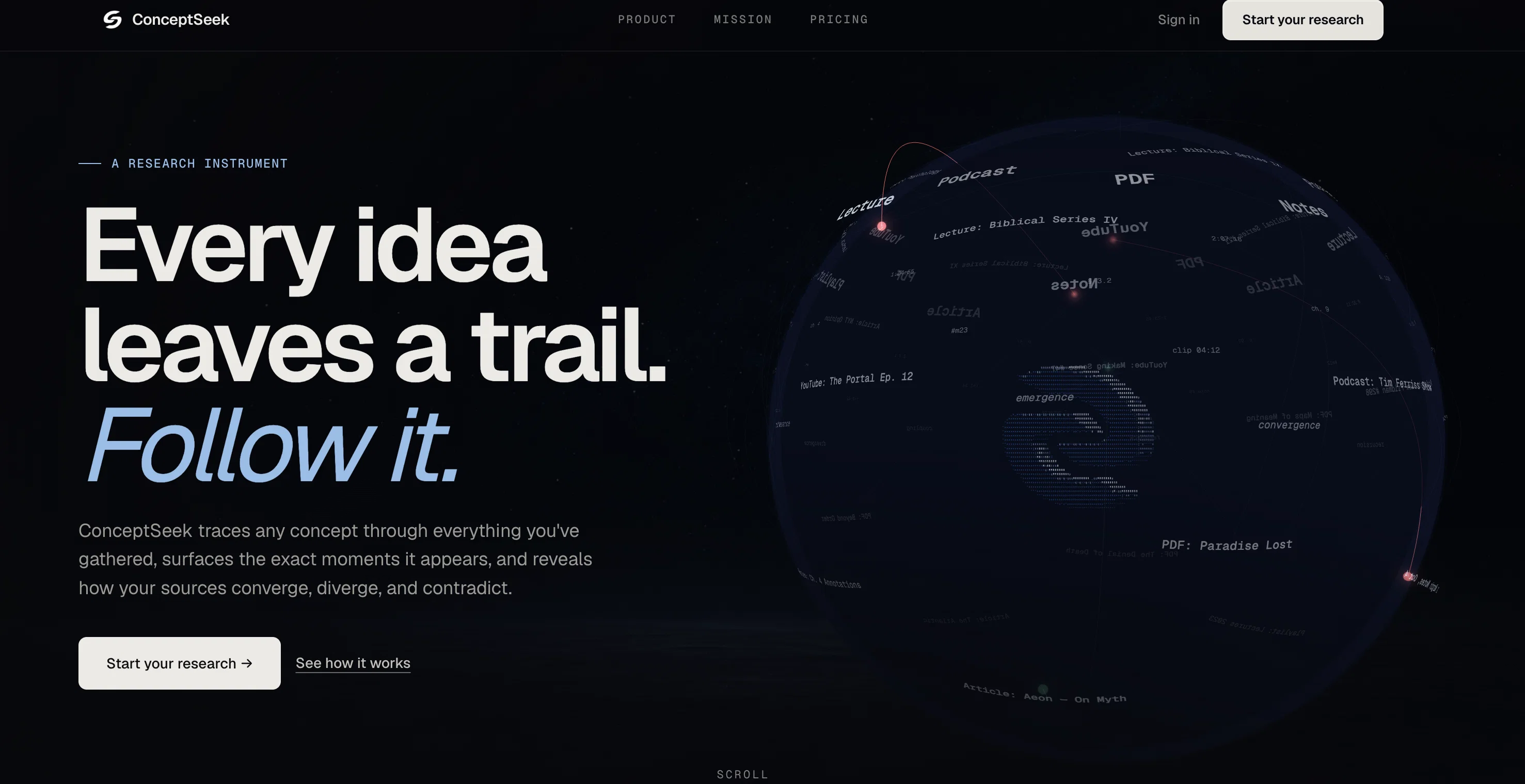 ConceptSeek website