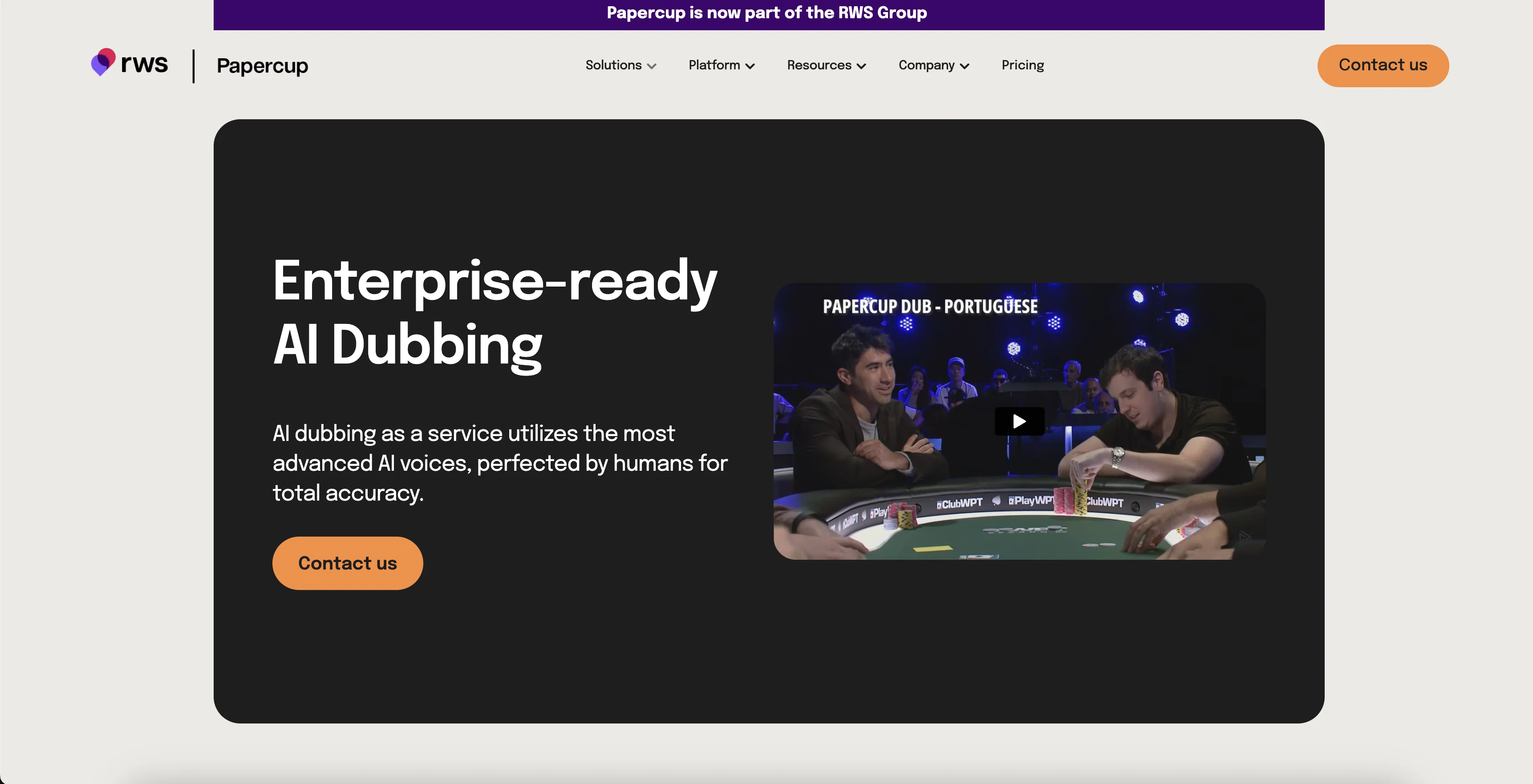 Papercup website