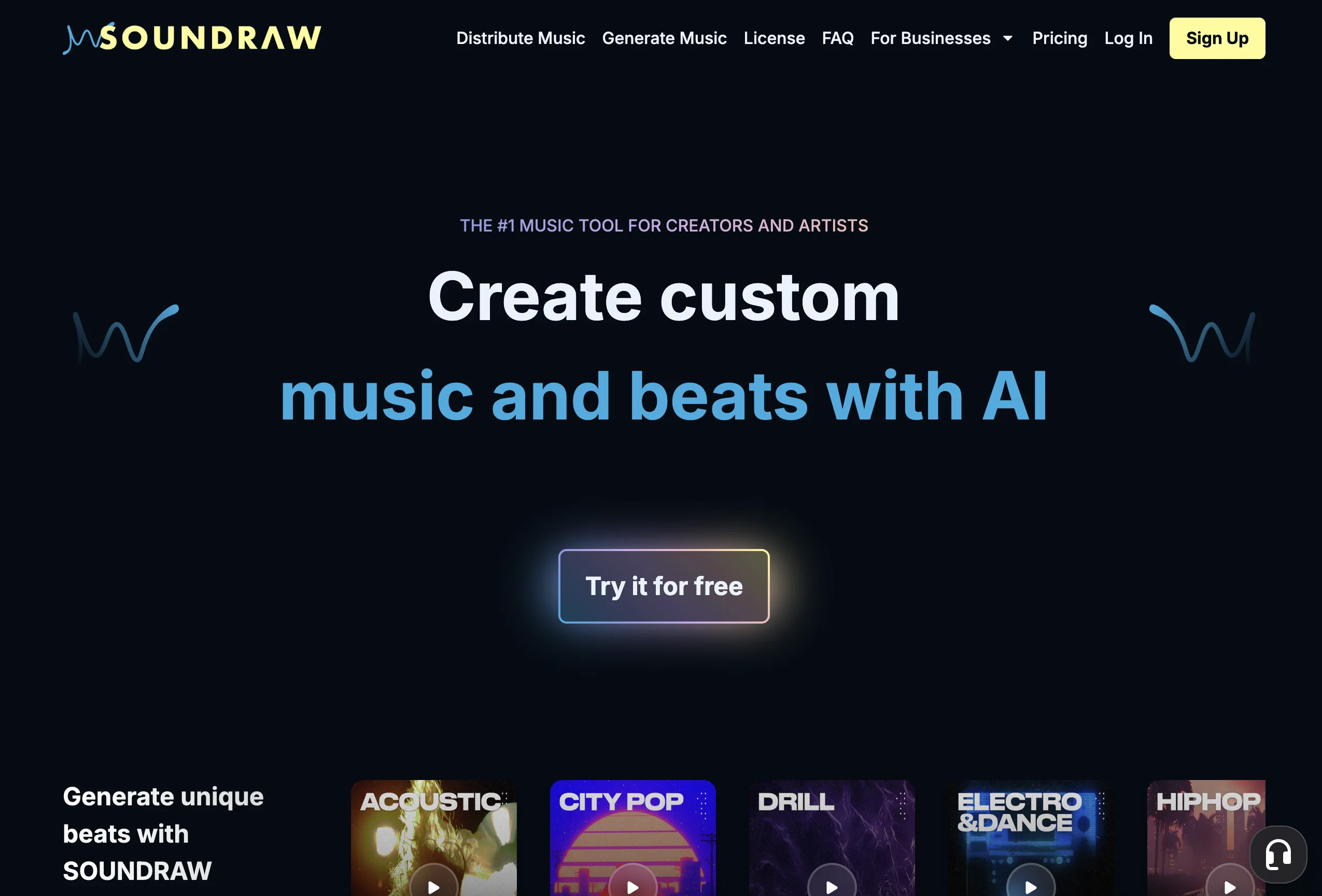 SOUNDRAW website