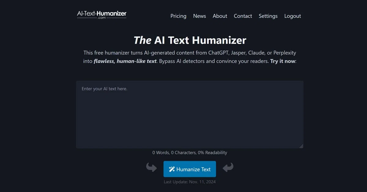 AI-Text-Humanizer.com website