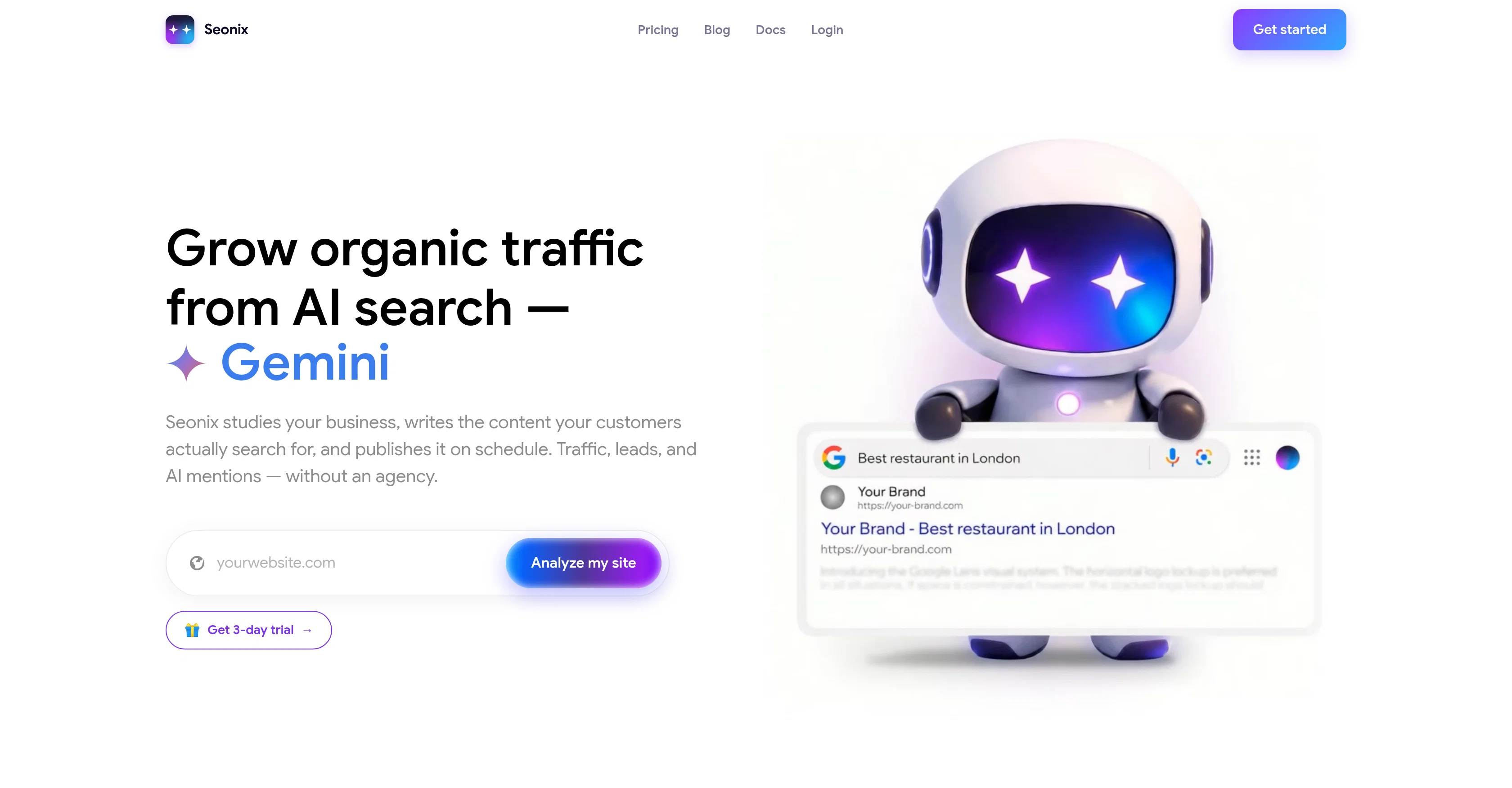 Seonix website
