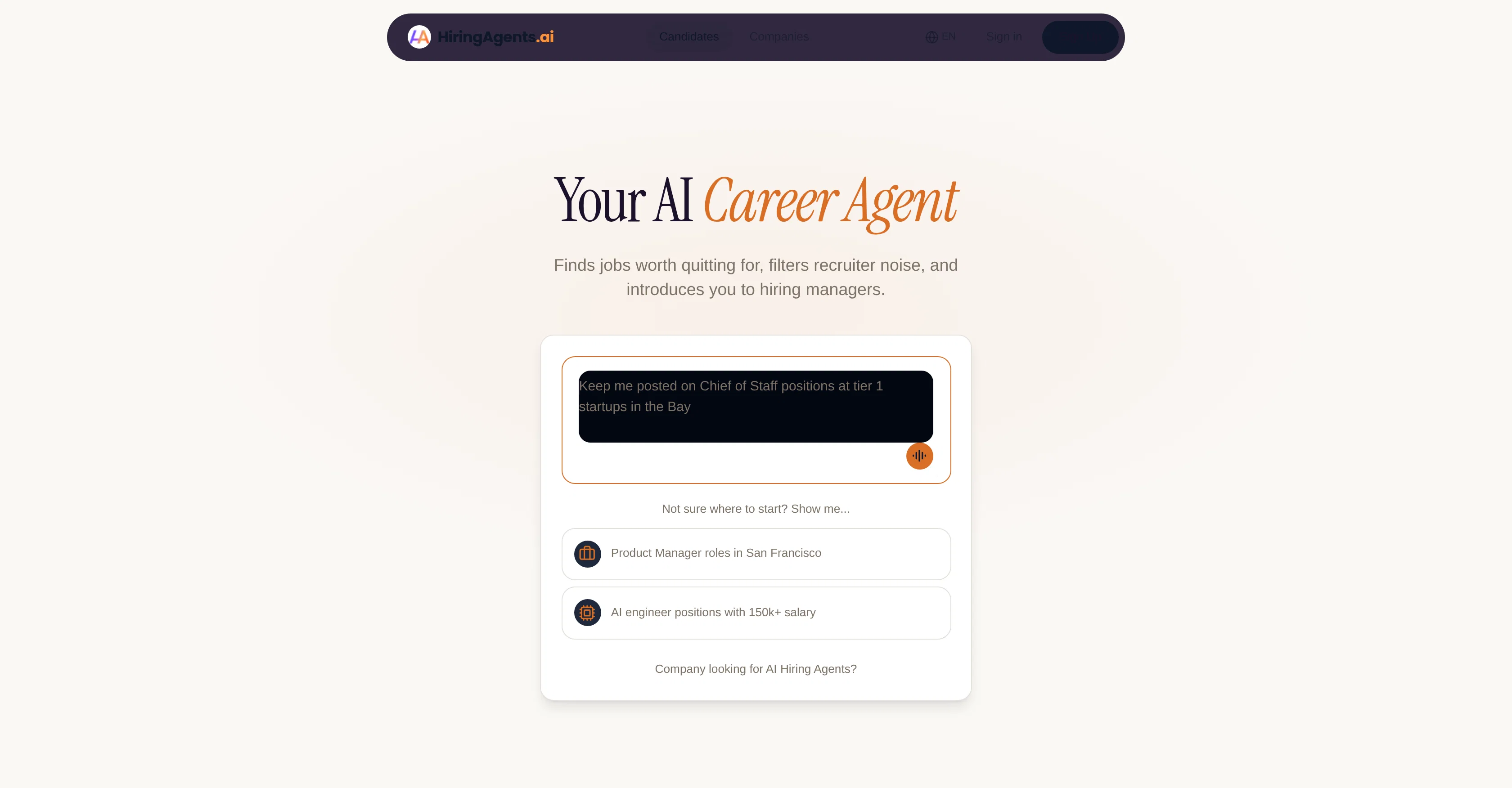 HiringAgents.ai website
