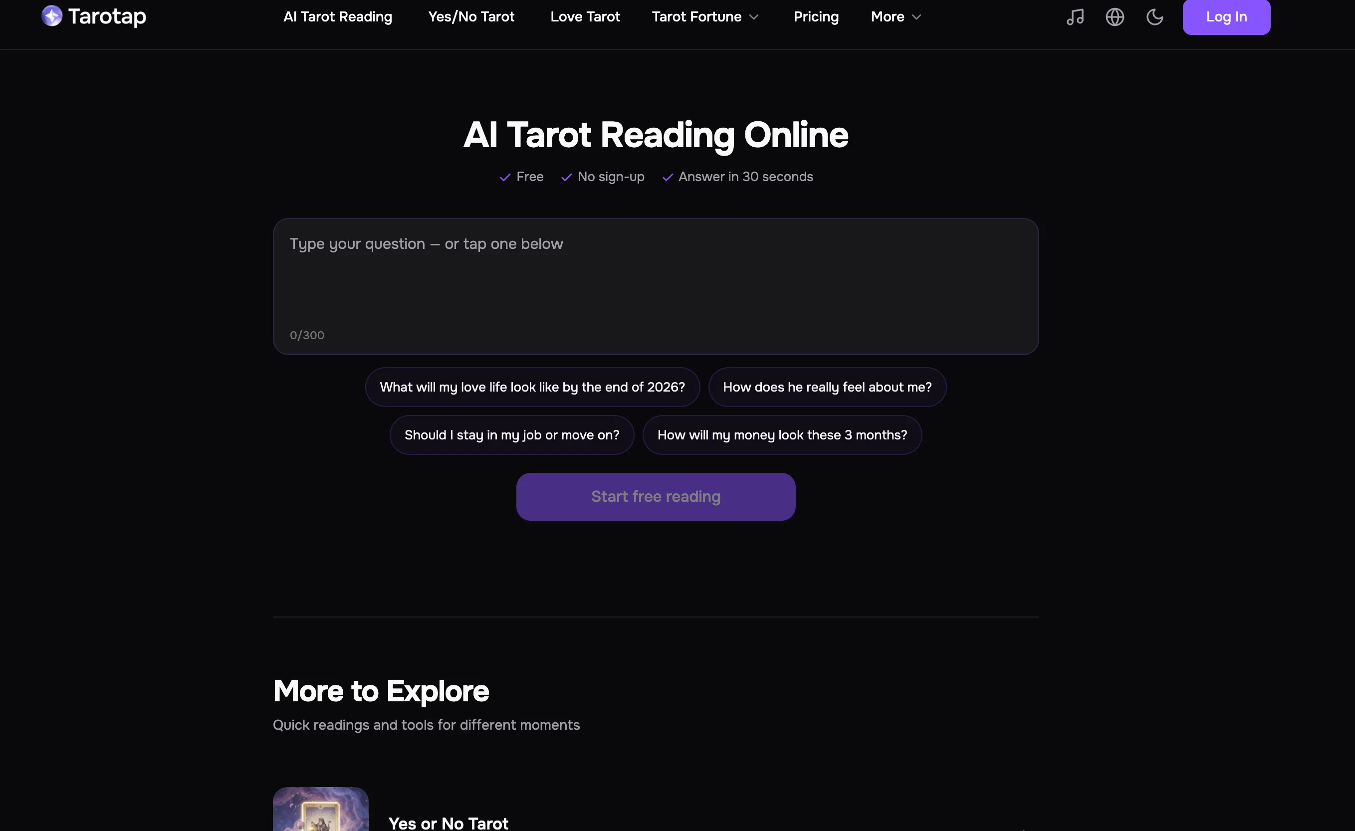 TaroTap website