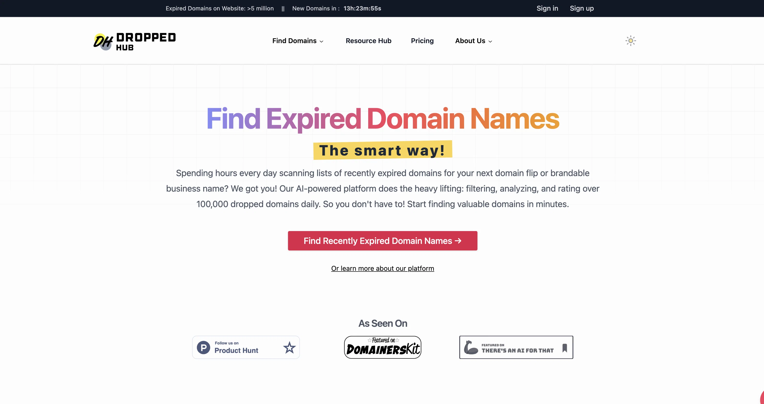 Droppedhub website