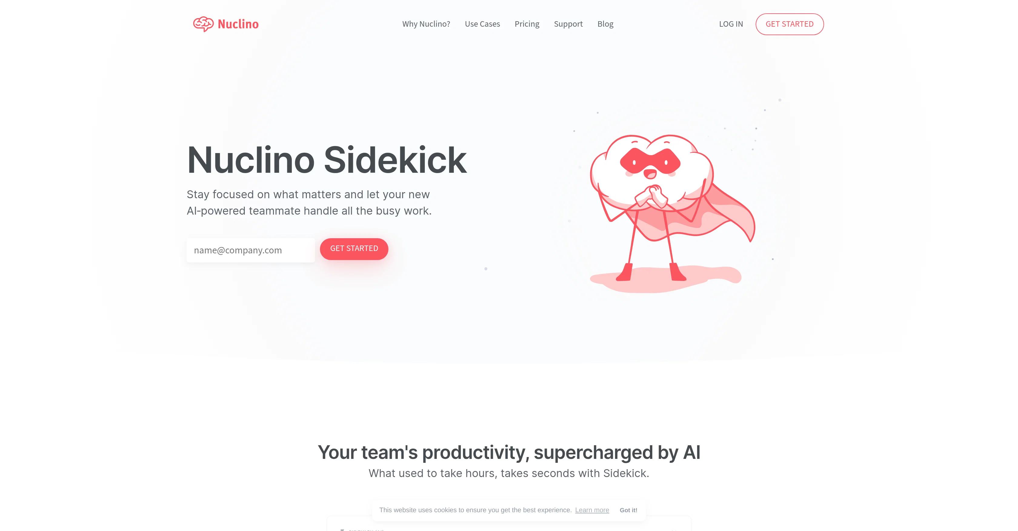 Sidekick by Nuclino website