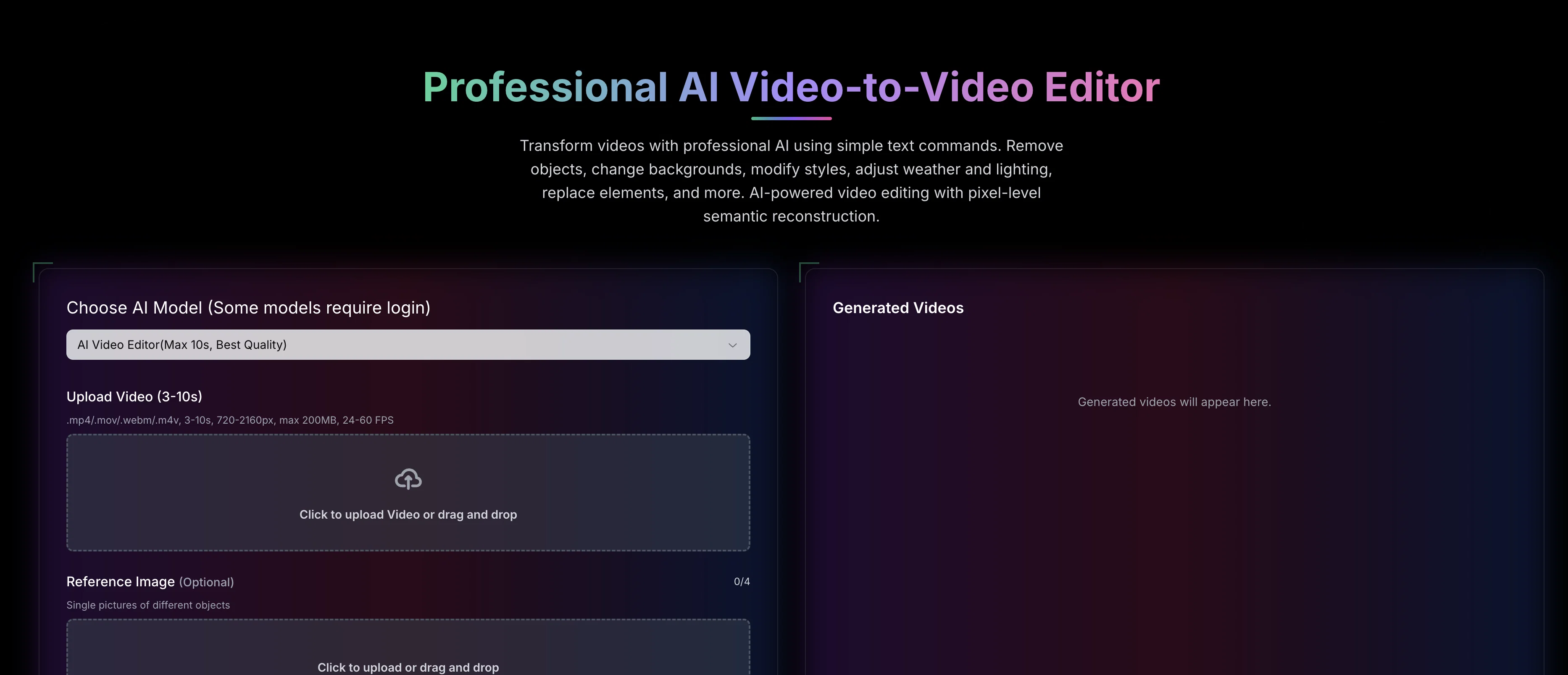 Video to Video AI website