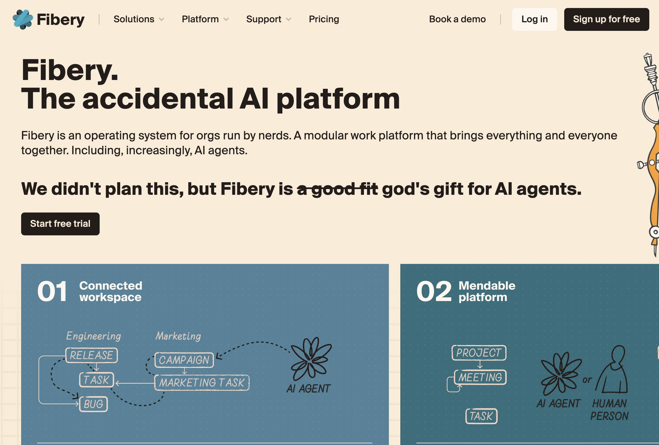 Fibery AI website