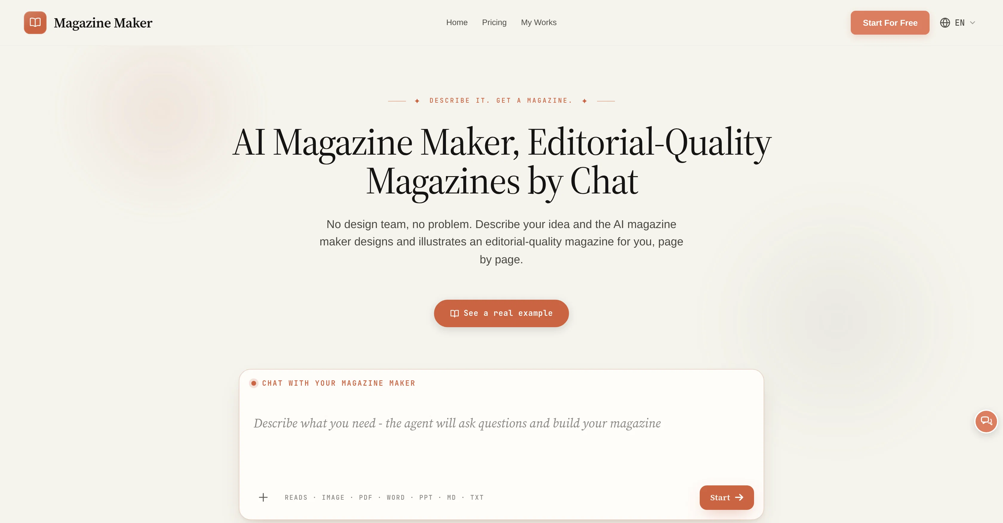 AI Magazine Maker website
