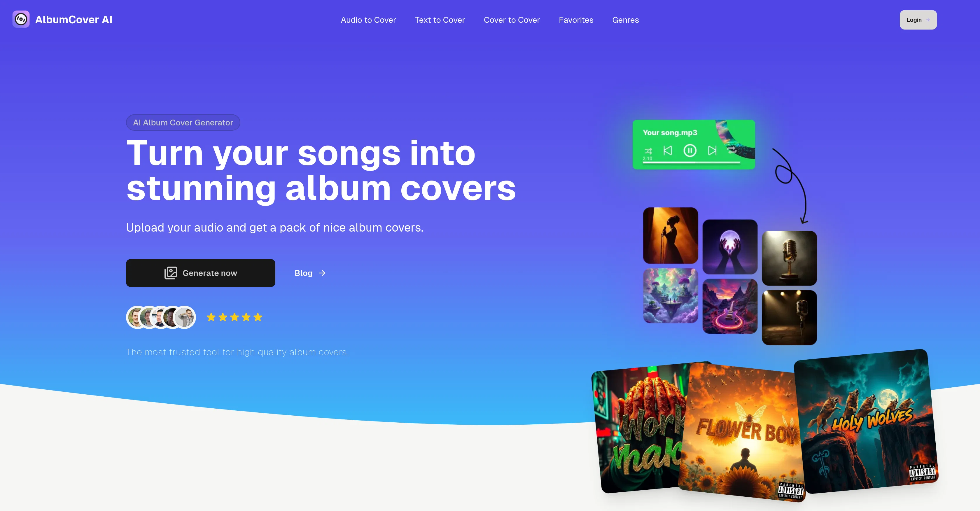 Album Cover AI website