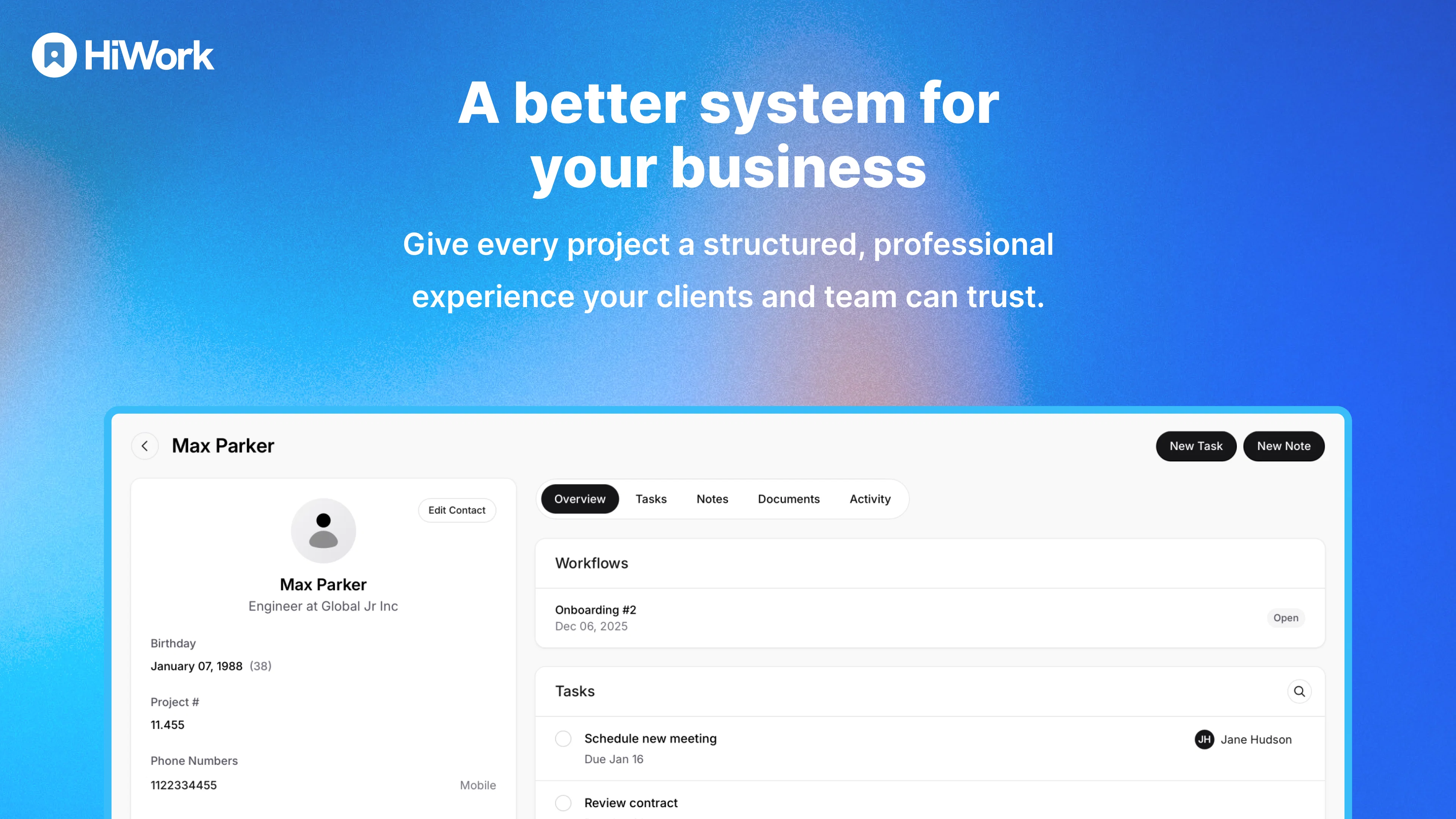 HiWork website