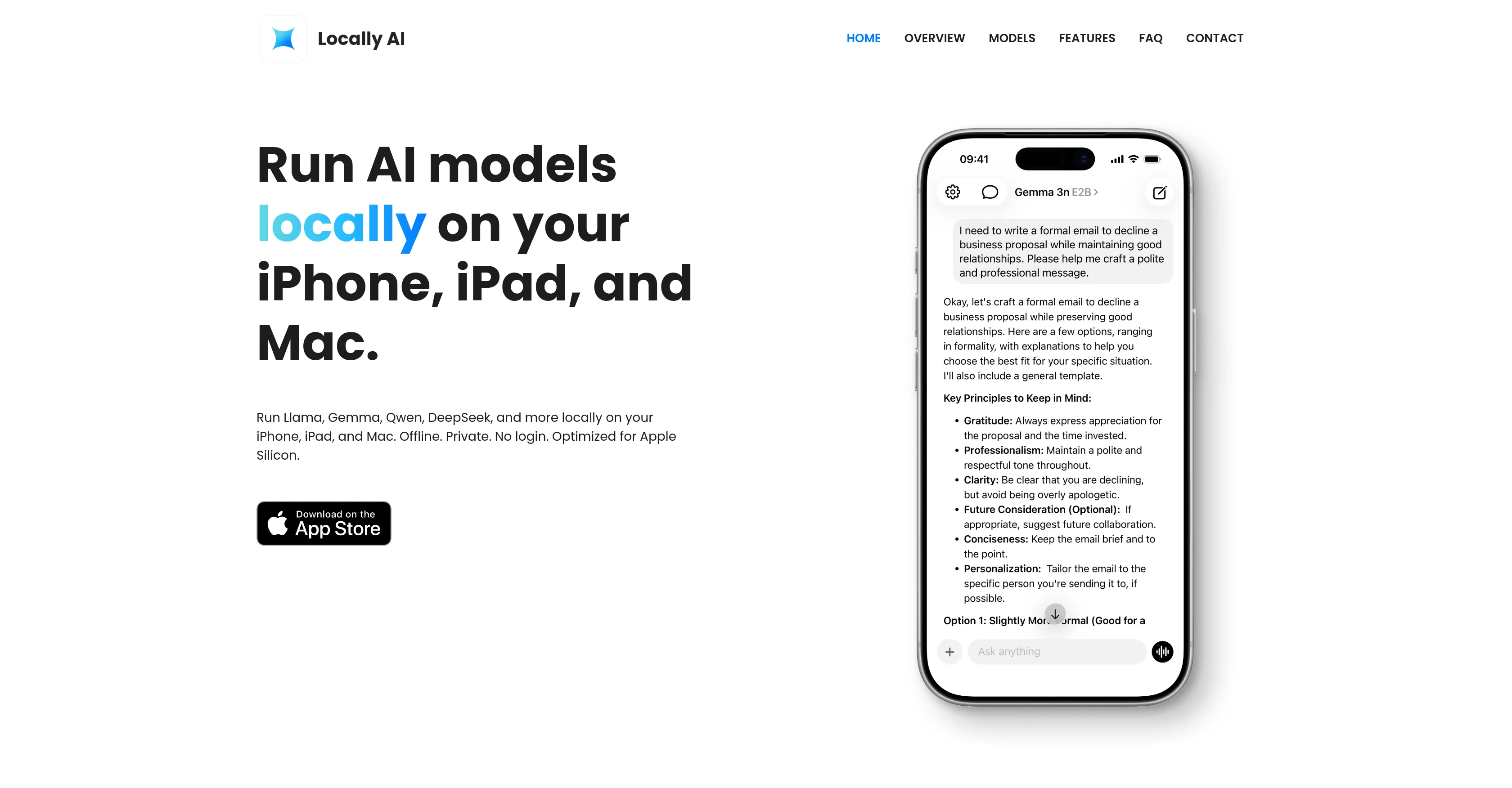 Locally AI website