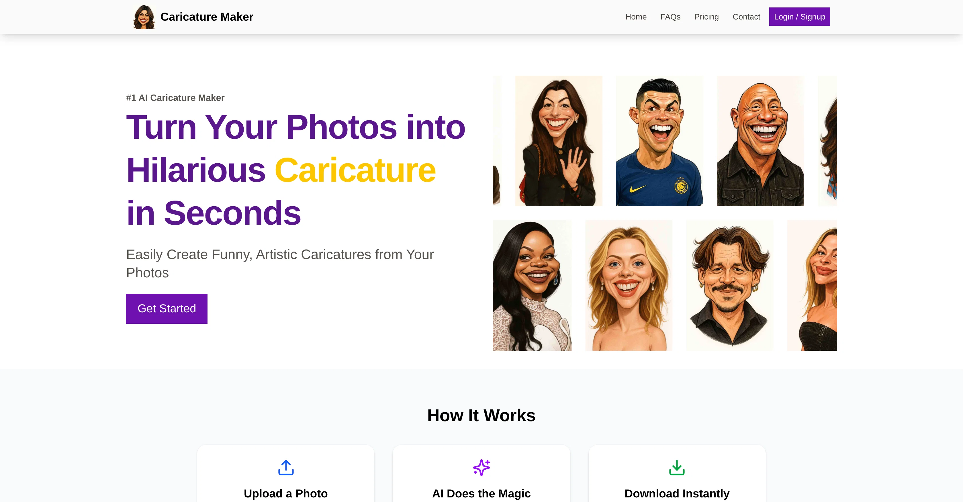 Caricature Maker website