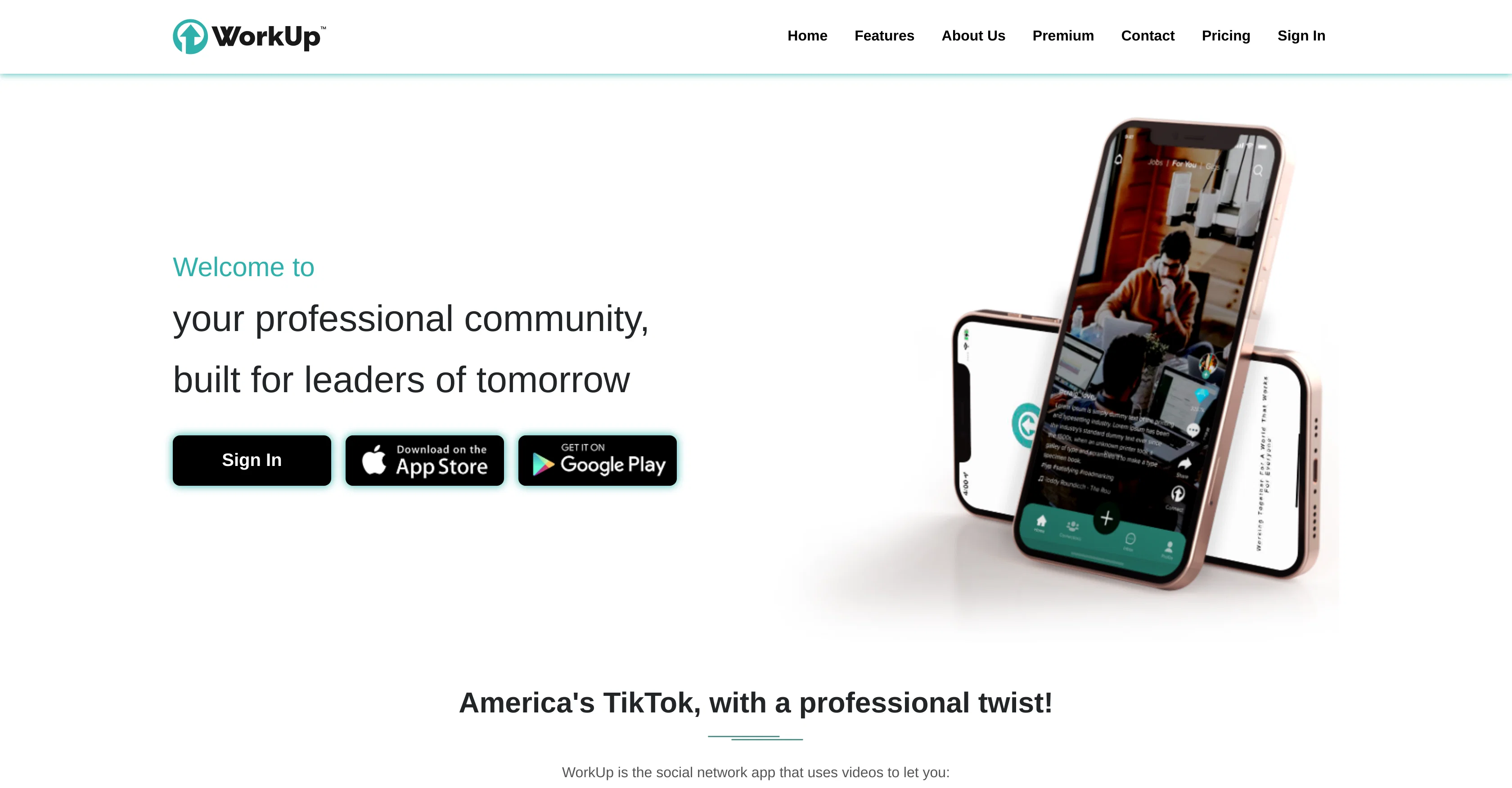 WorkUp website