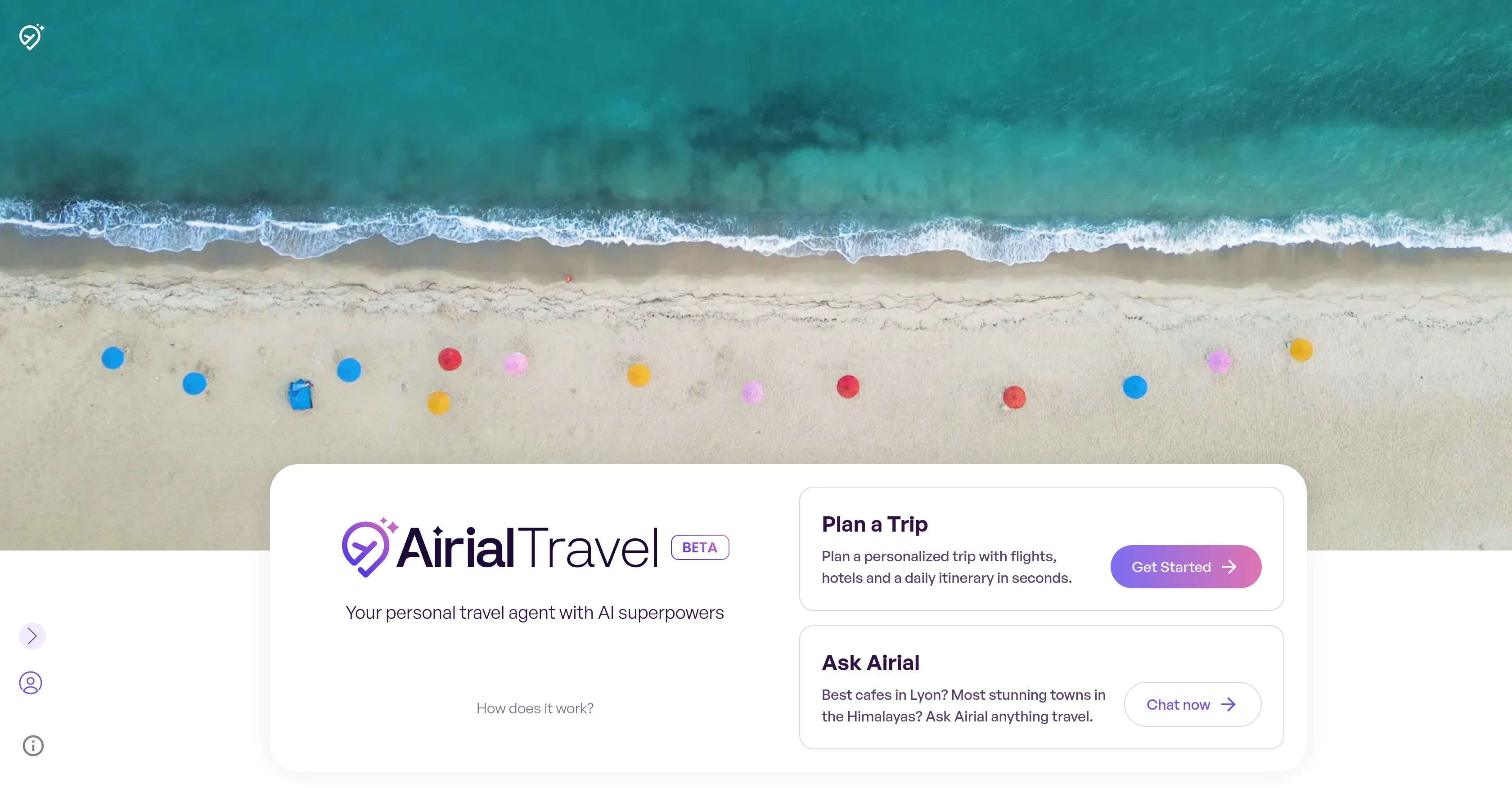 Airial Travel website