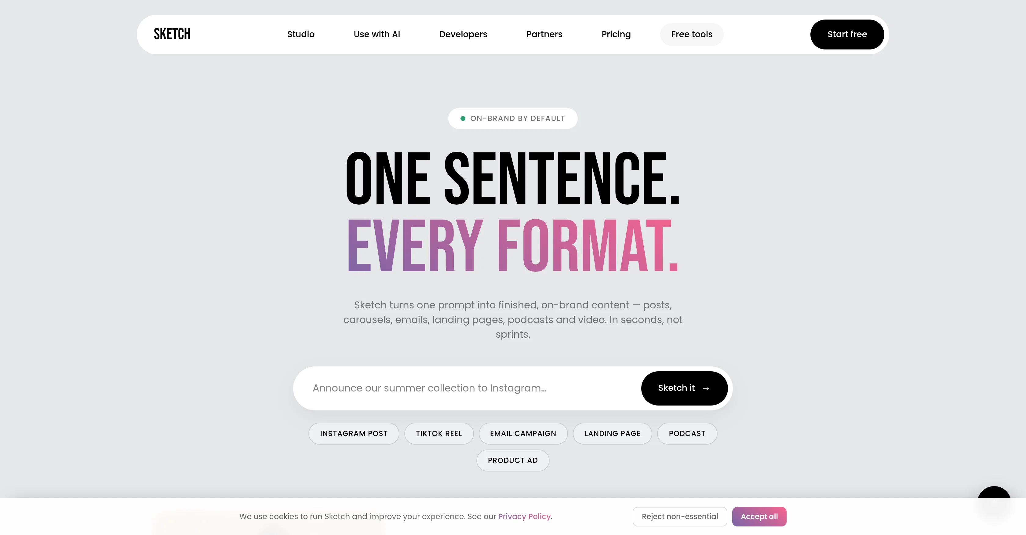 Sketch Studio website