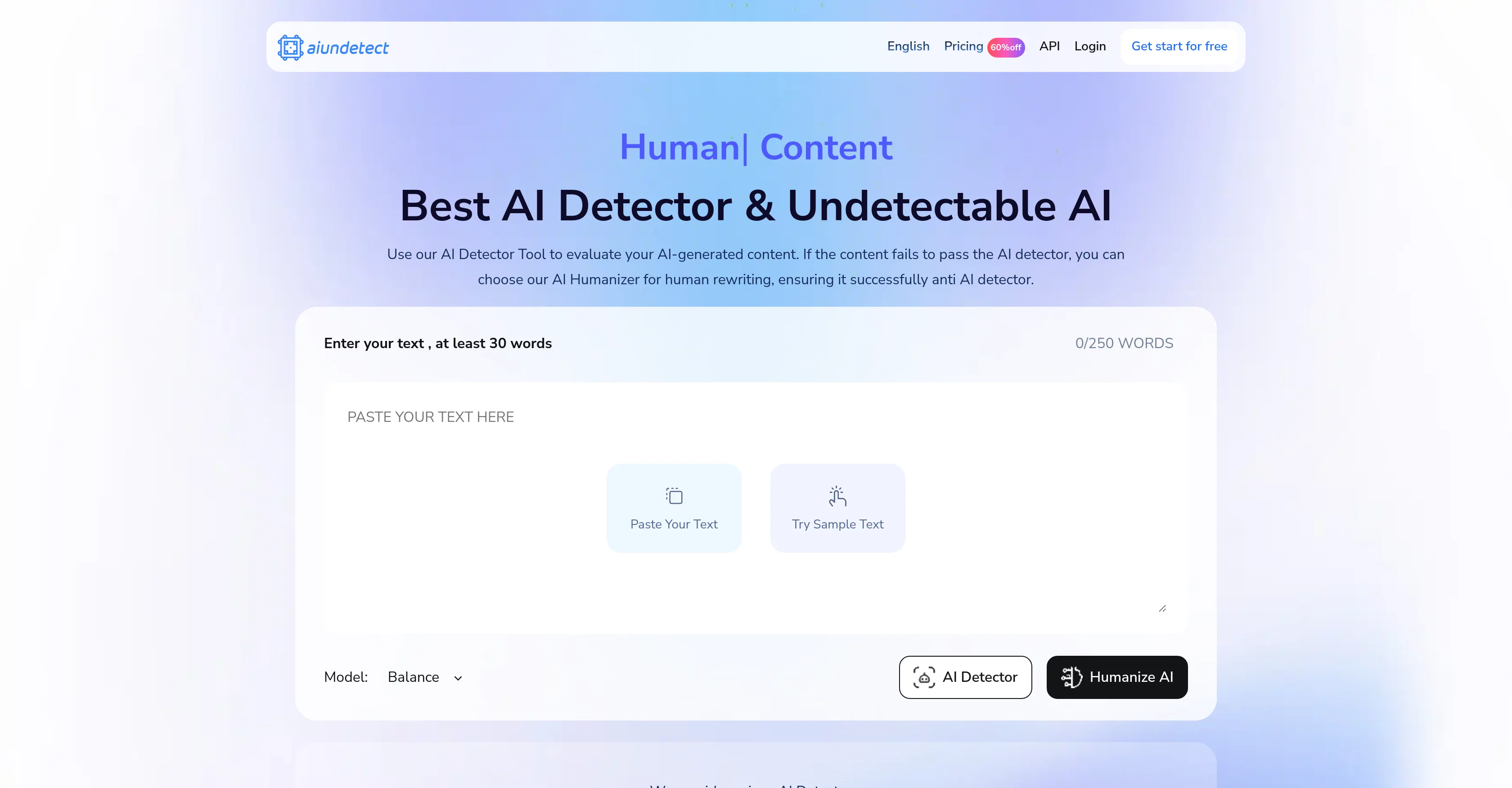 AI Undetect website