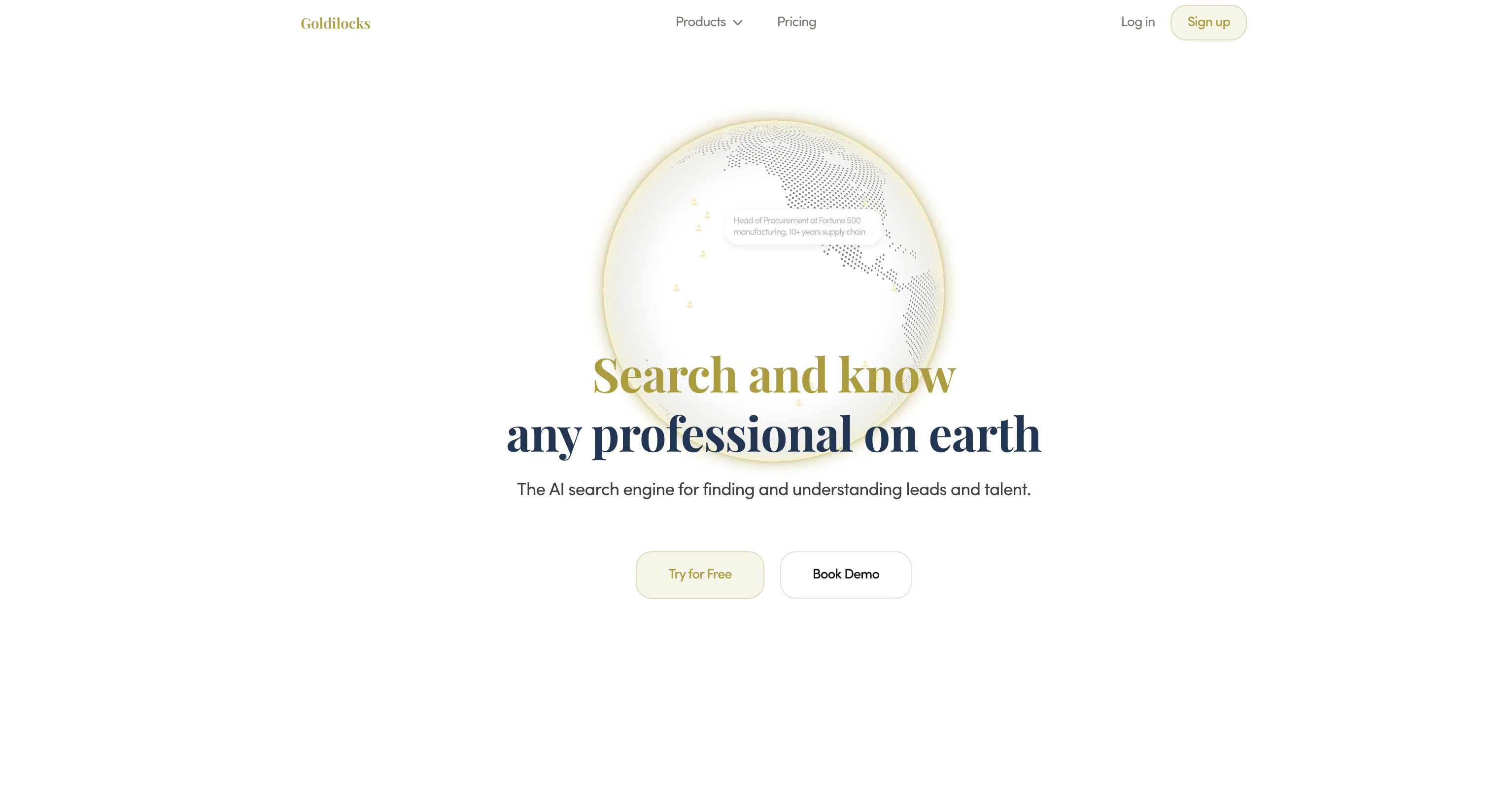Goldilocks People Search Platform website