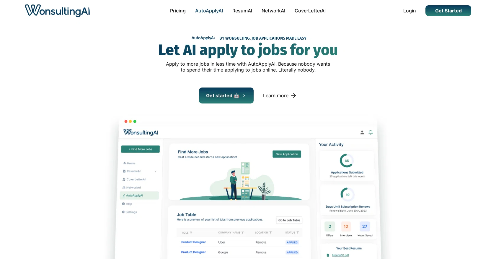 AutoApplyAI website