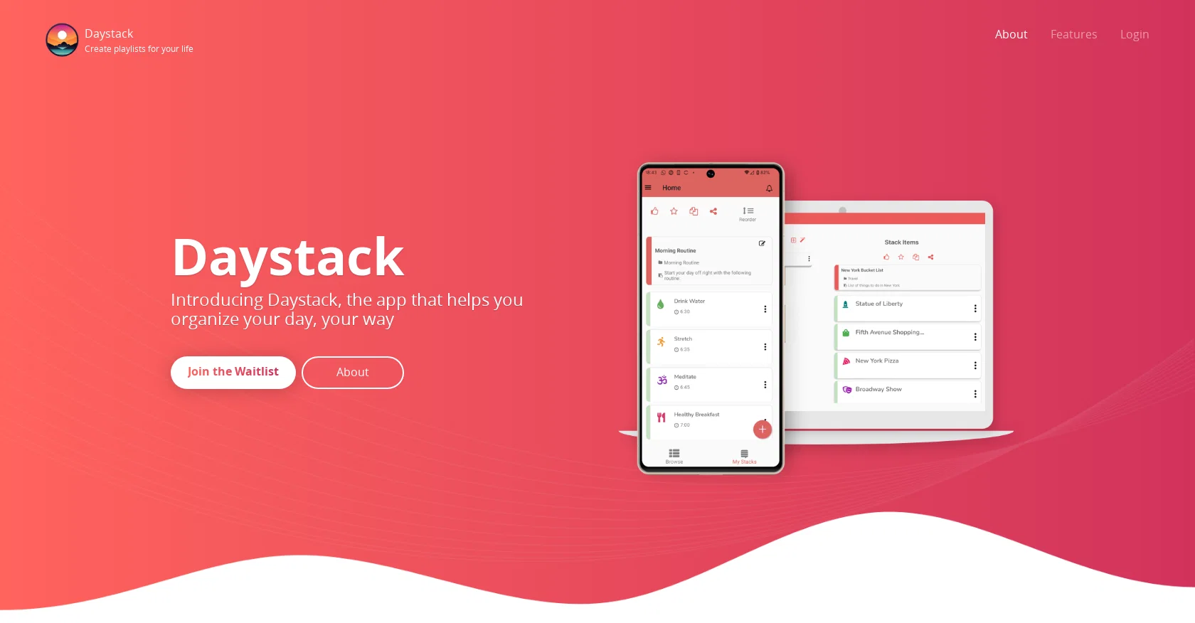 Daystack website