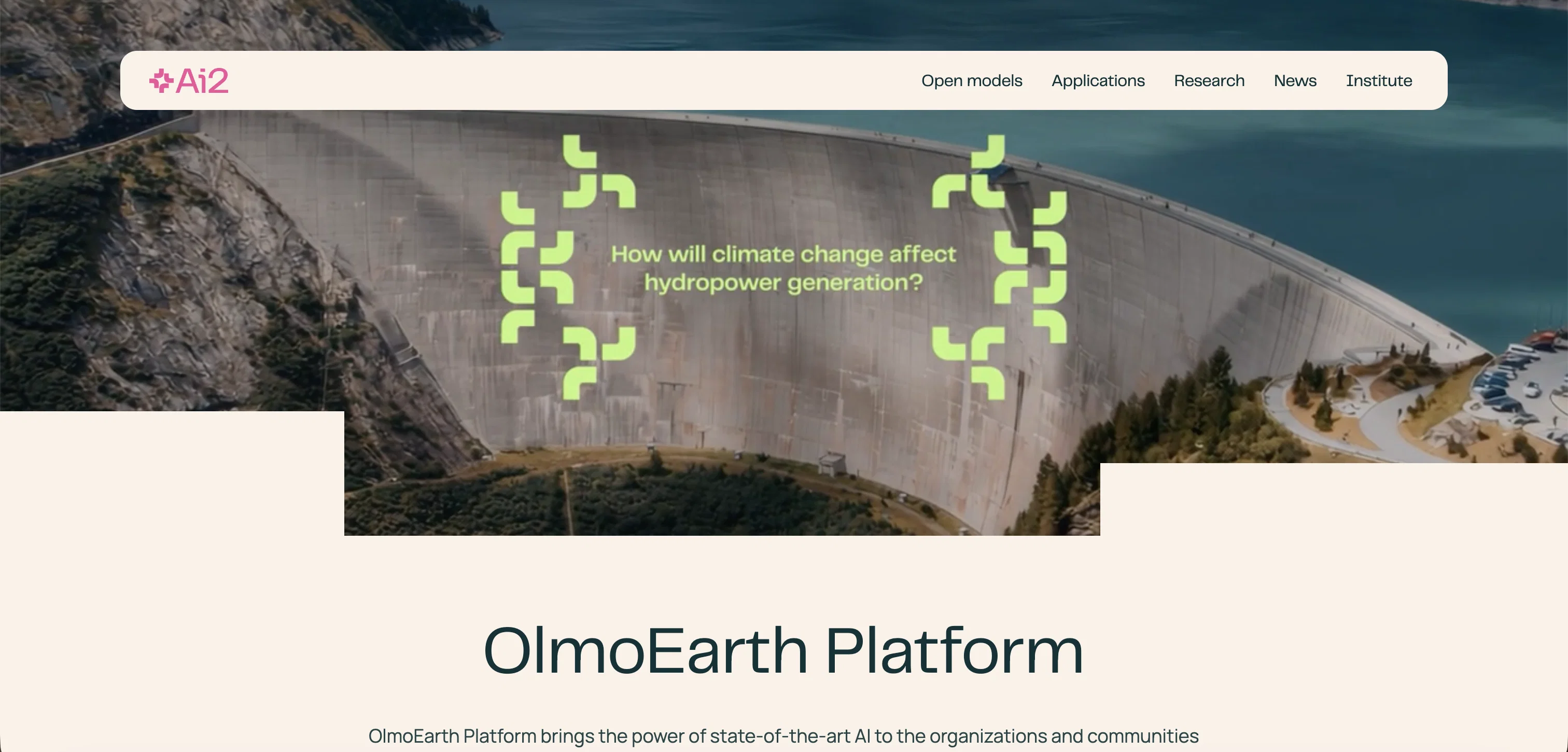OlmoEarth by Ai2 website