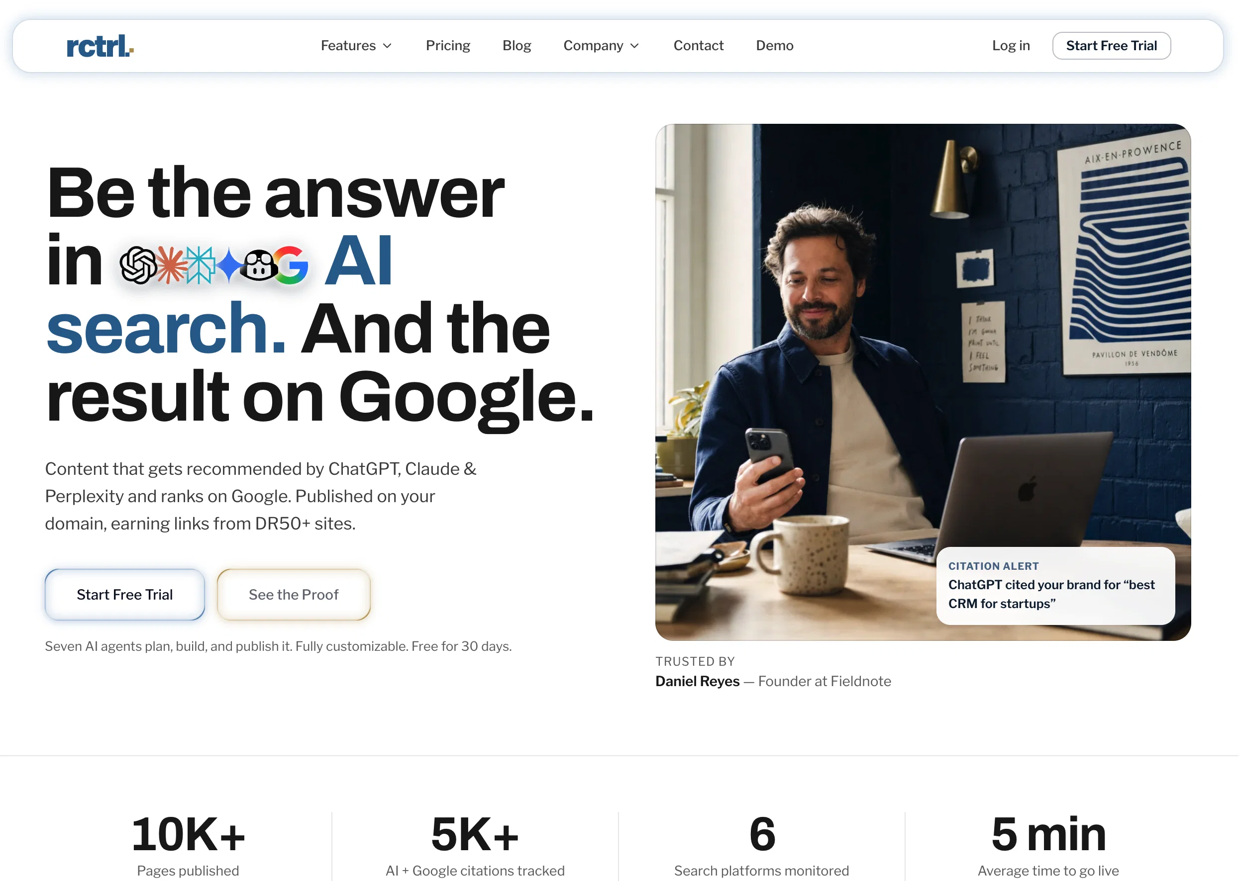 RankControl website