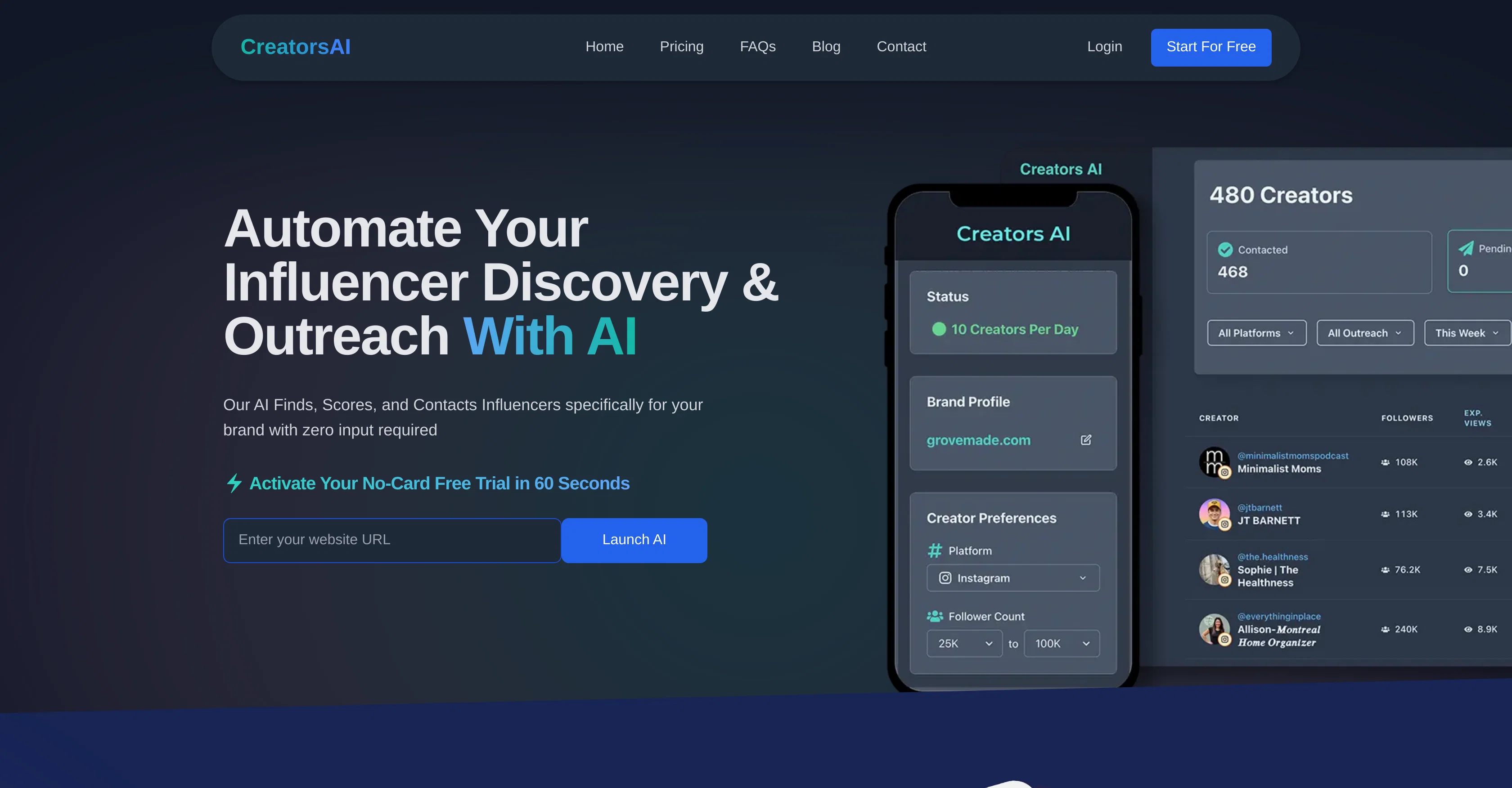 Creators AI website