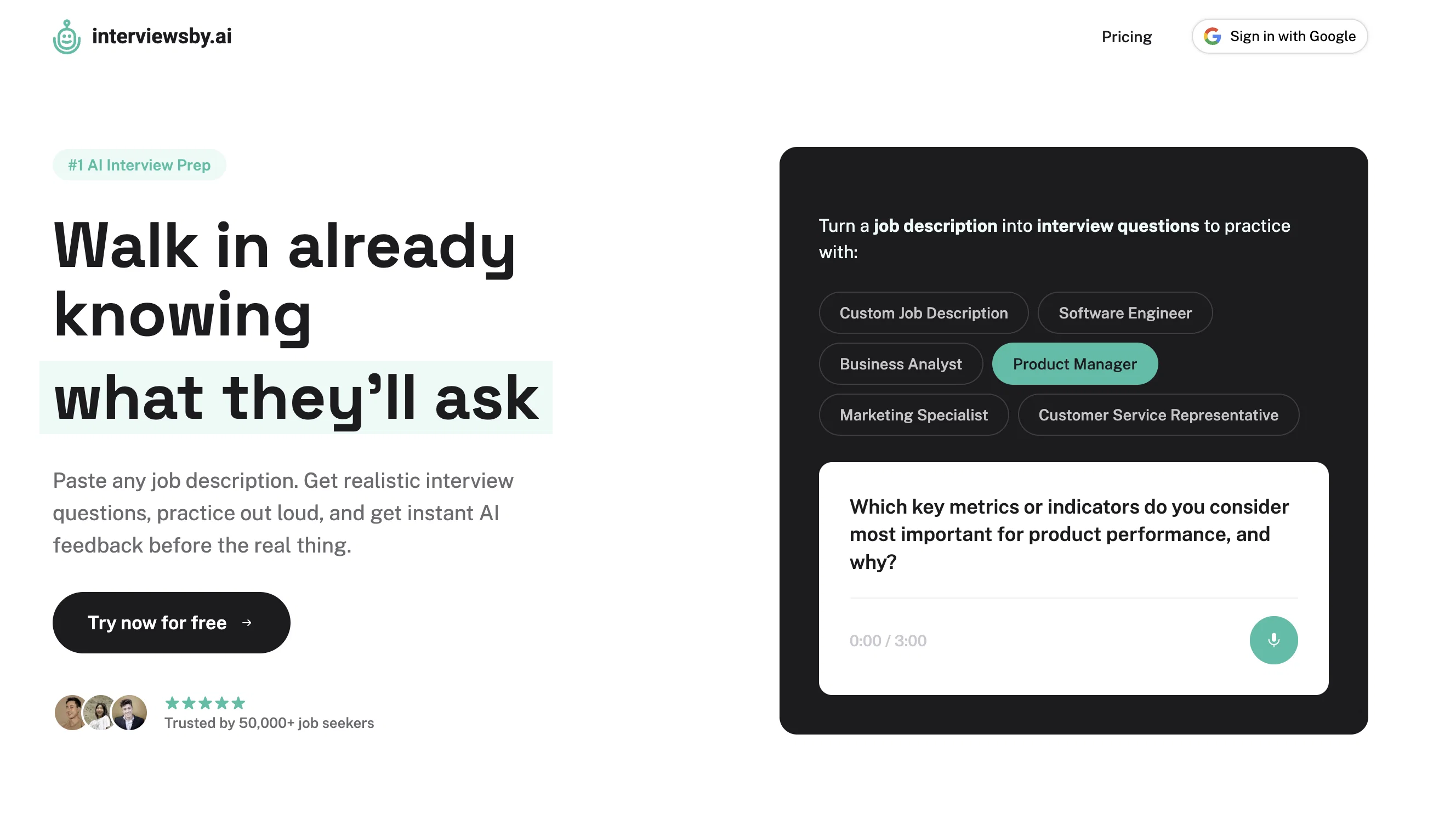 Interviewsby.ai website