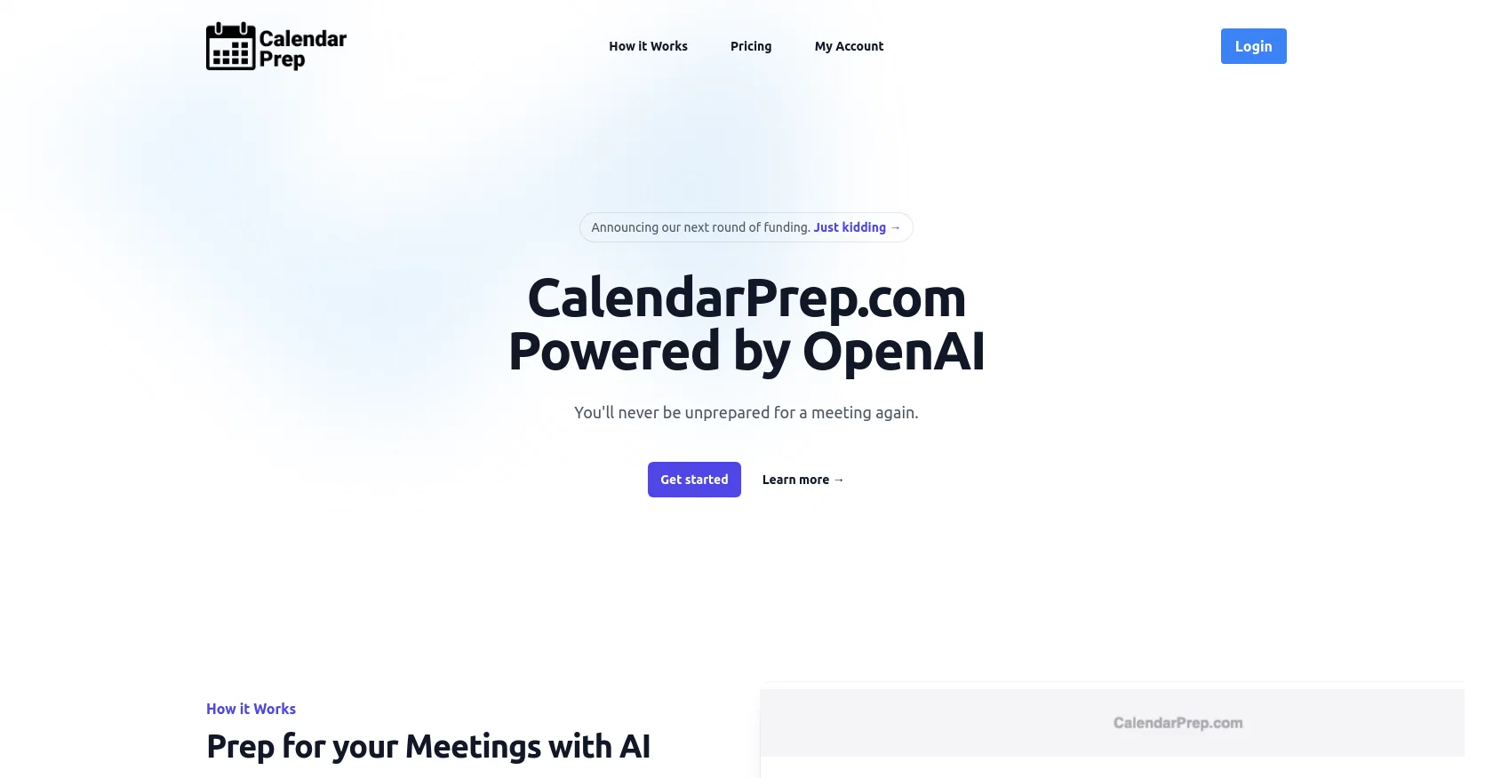 CalendarPrep website