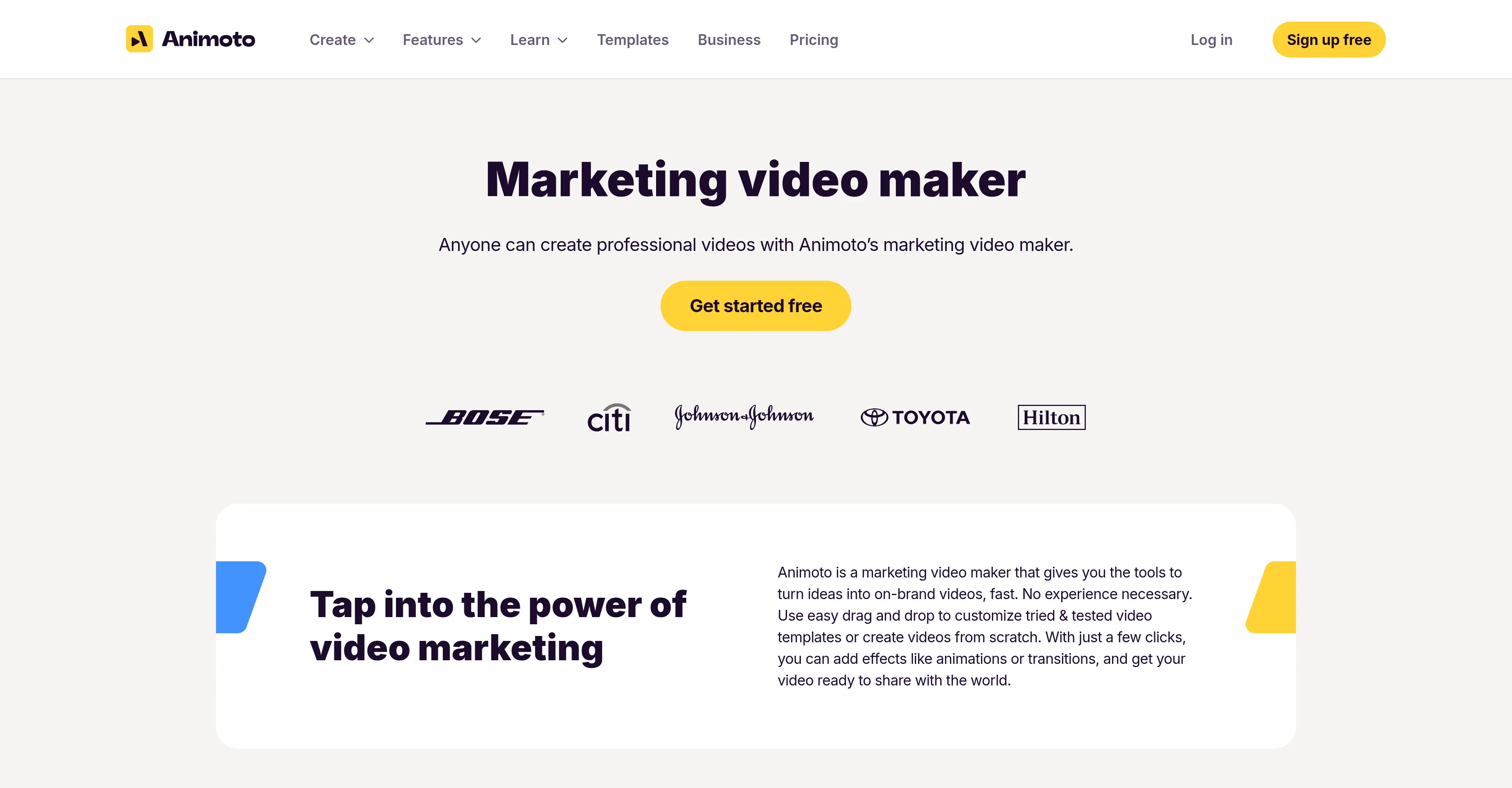 Animoto website