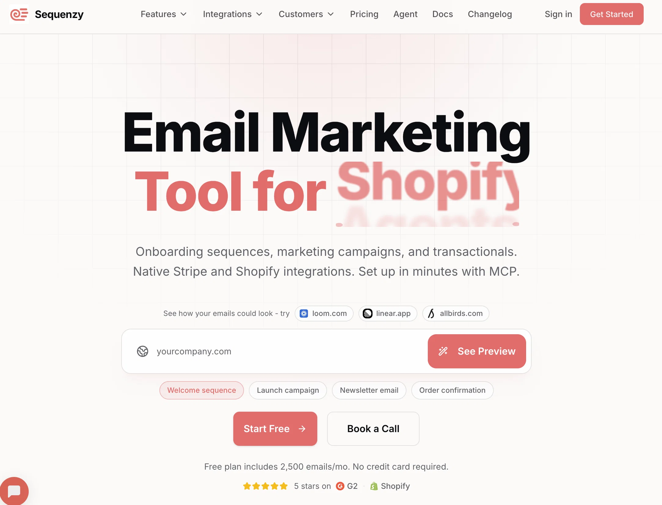 Sequenzy website