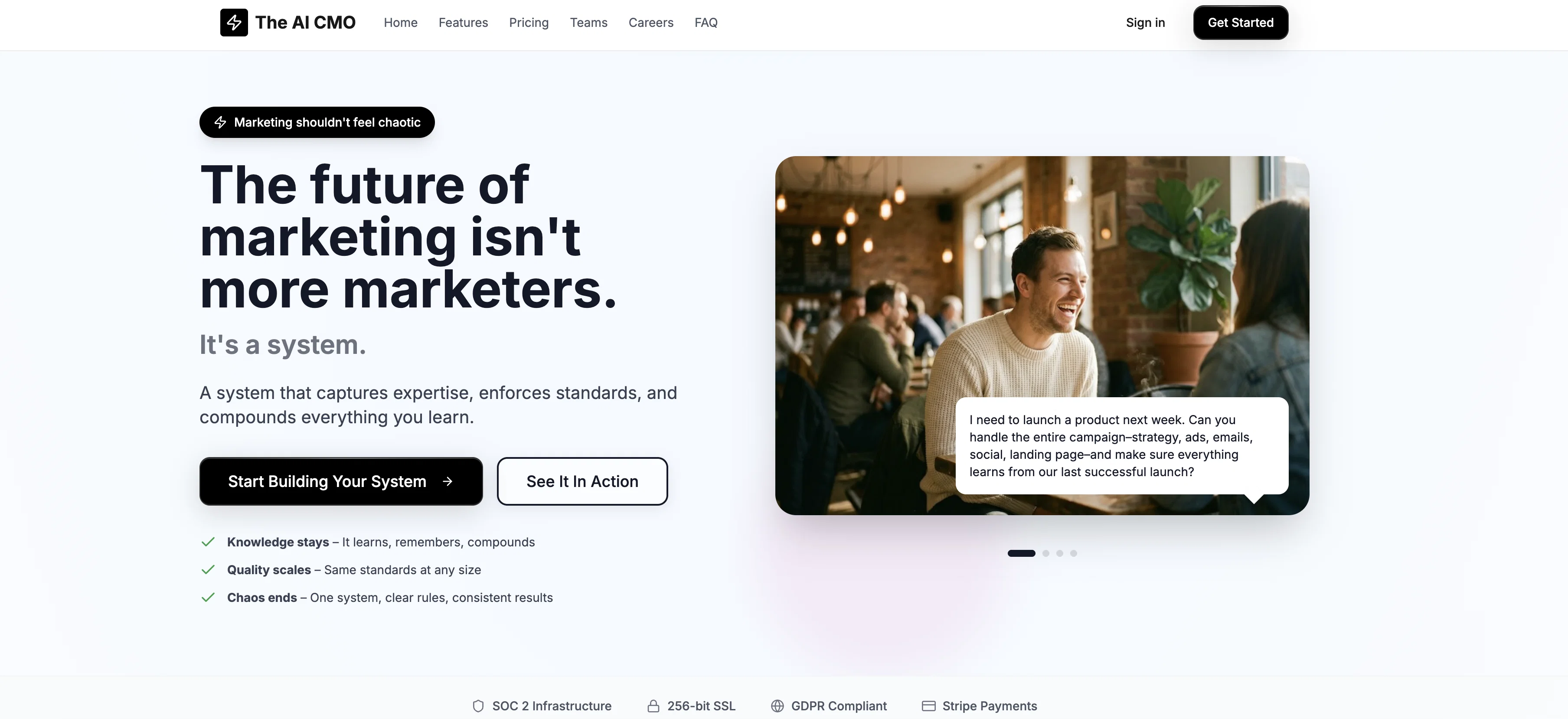The AI CMO website