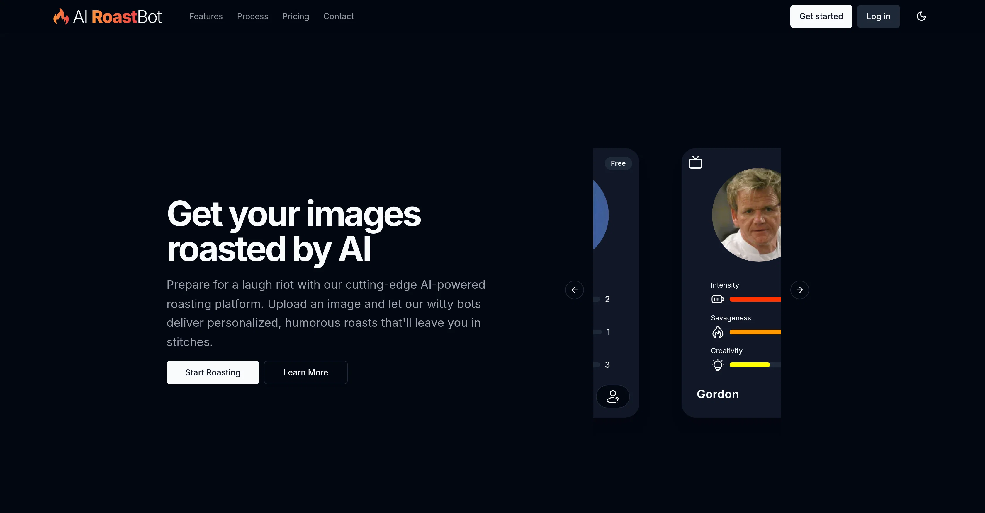 AI RoastBot website