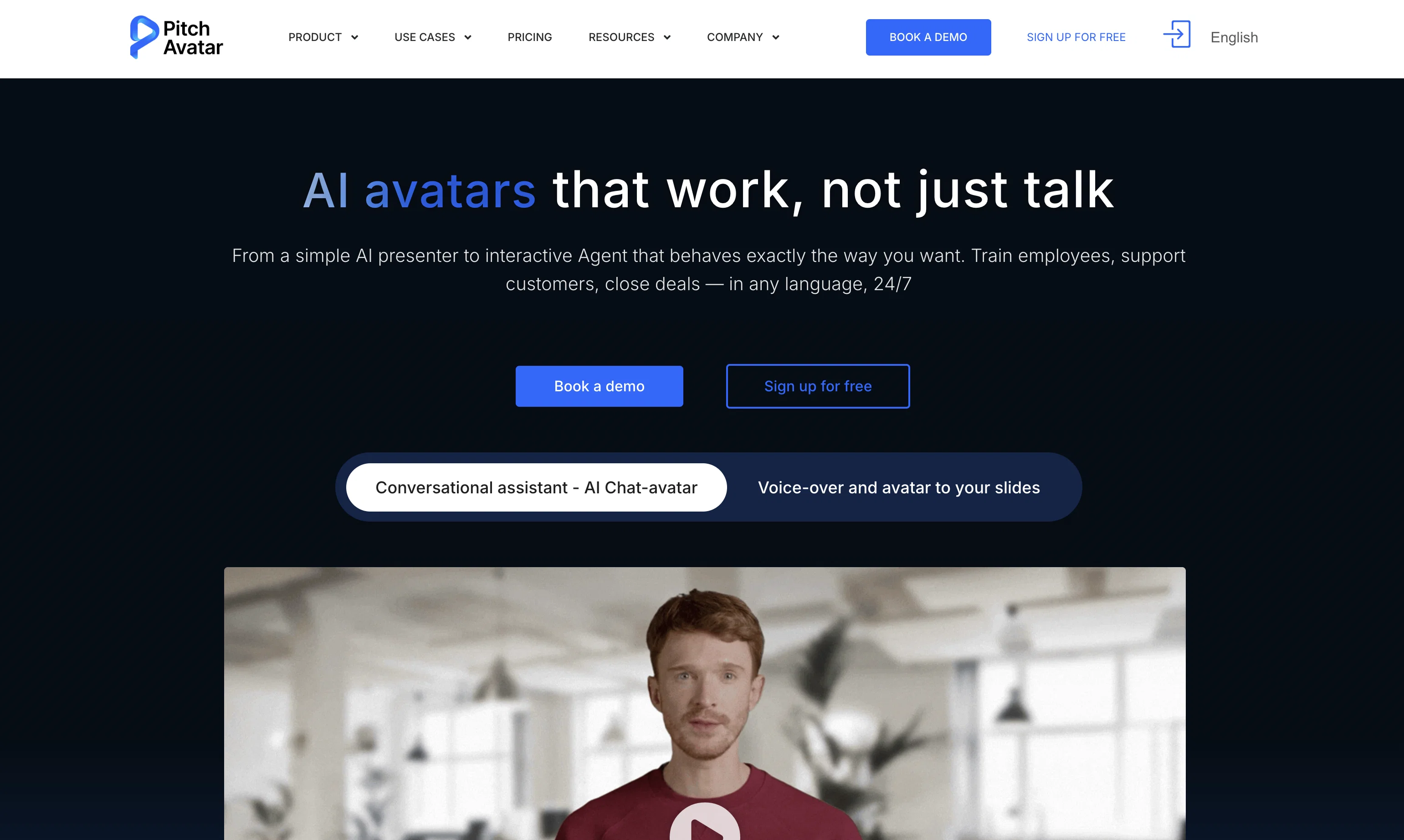 Pitch Avatar website