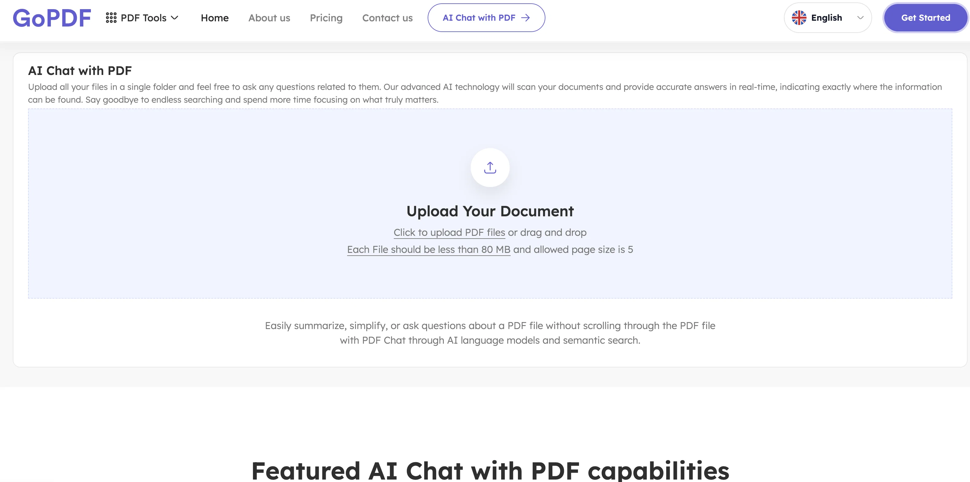 GoPDF website
