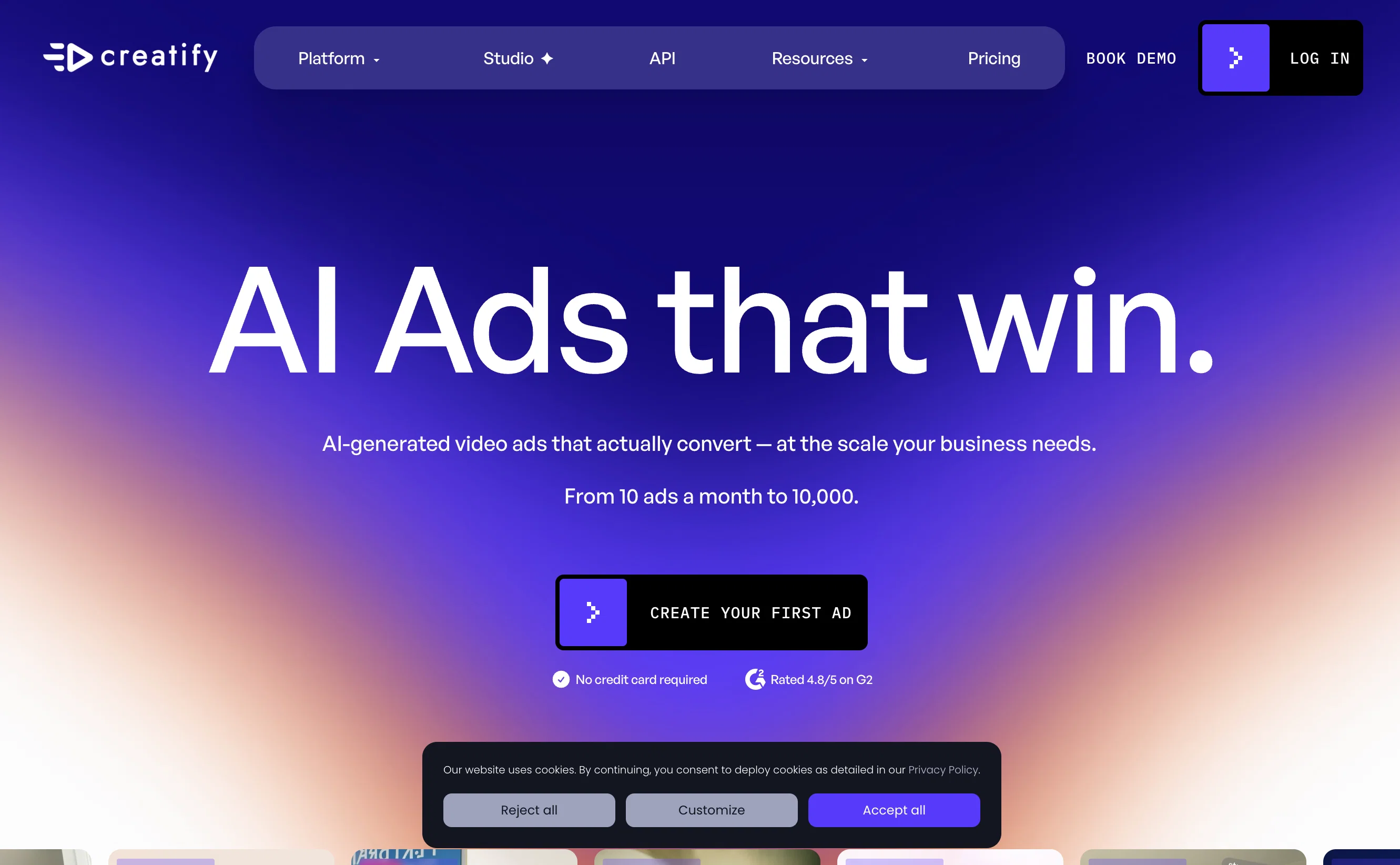 Creatify website