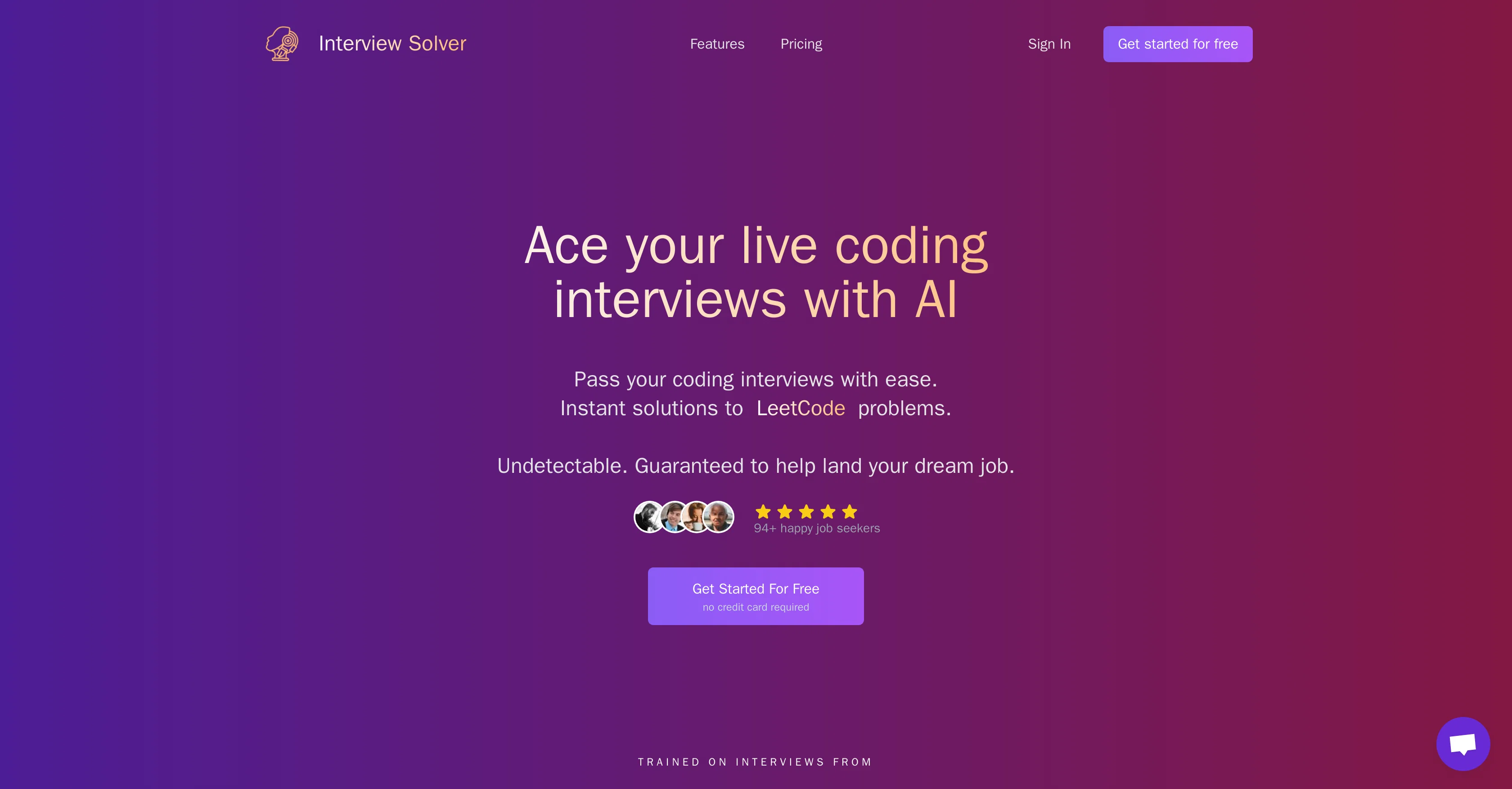 Interview Solver website
