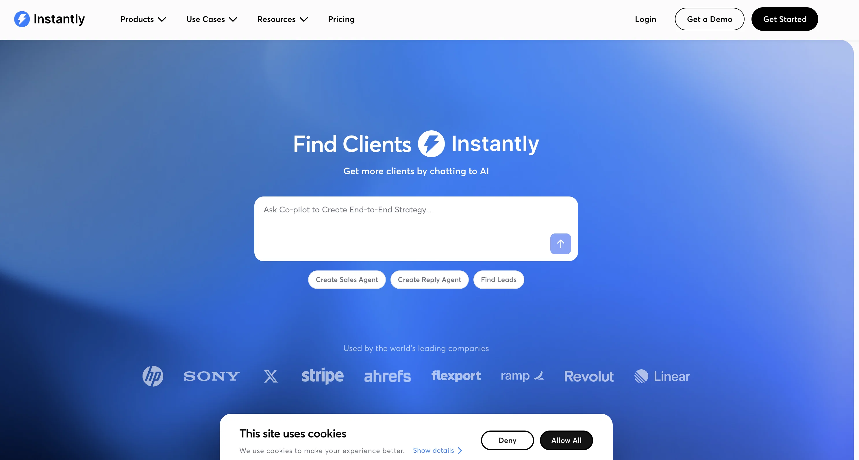 Instantly website
