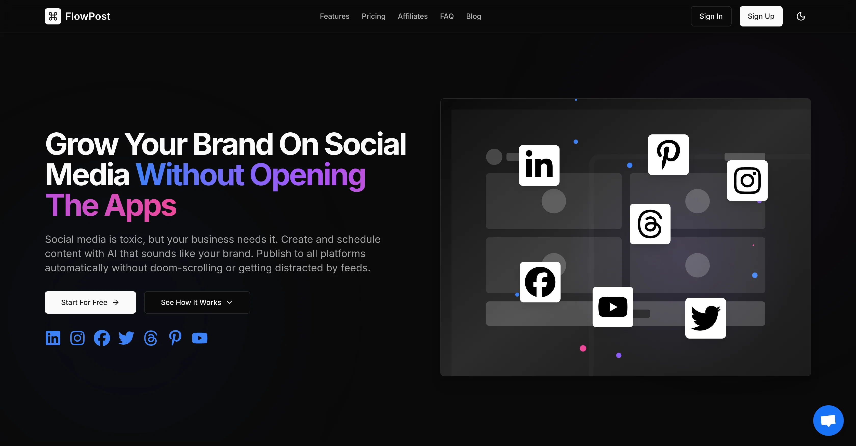 FlowPost website