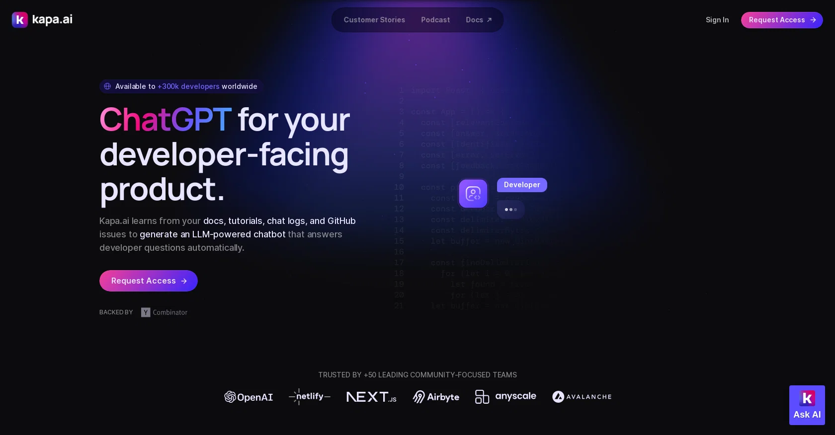 Kapa.ai website