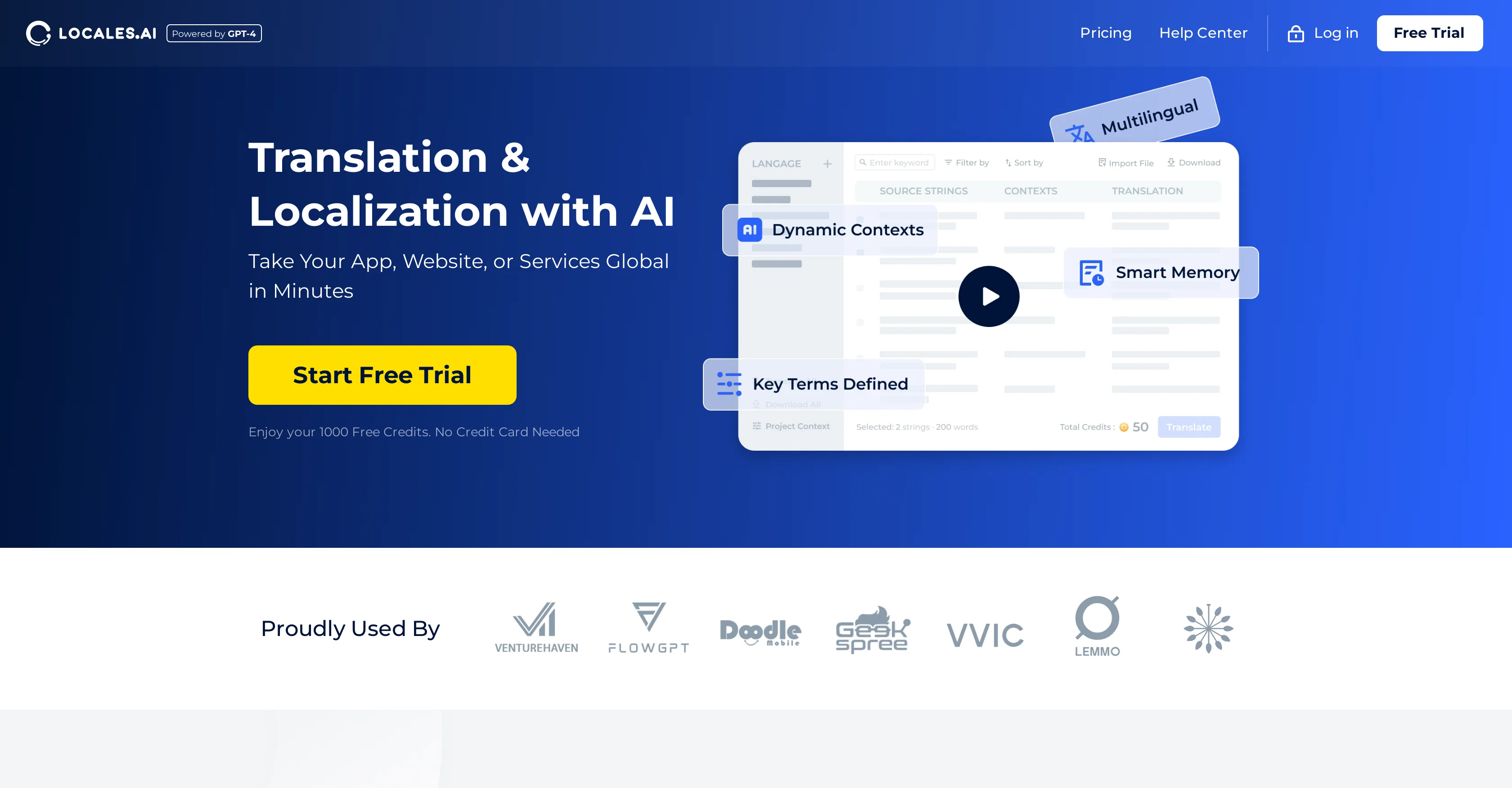 Locales.ai website