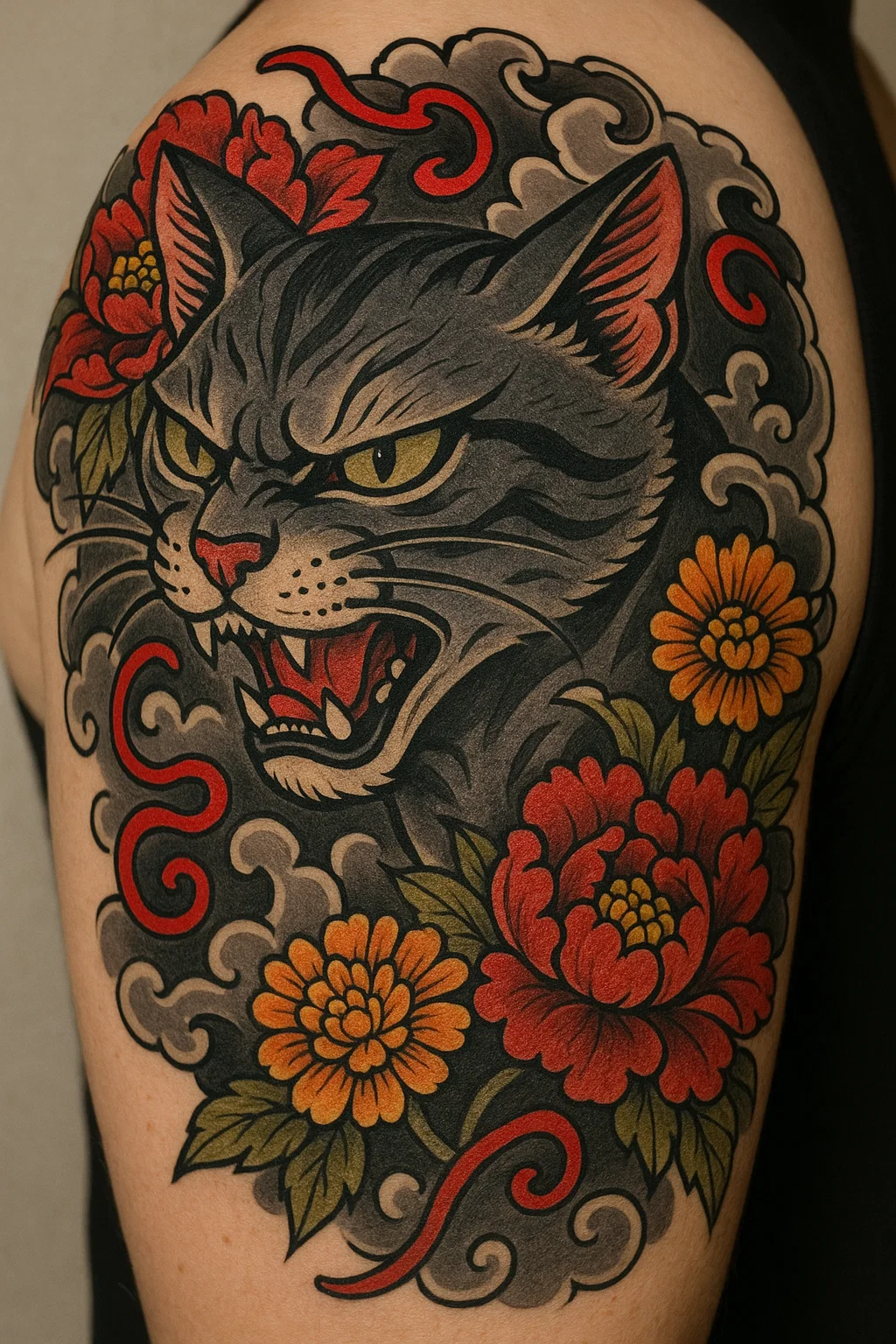 Neon Glow Tattoo Effect Video Prompt
