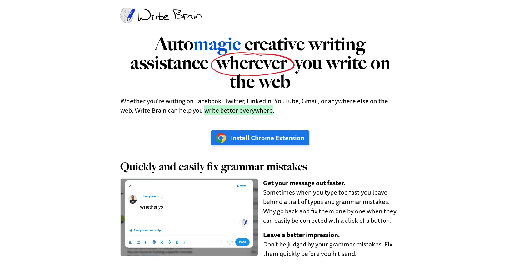Write Brain website