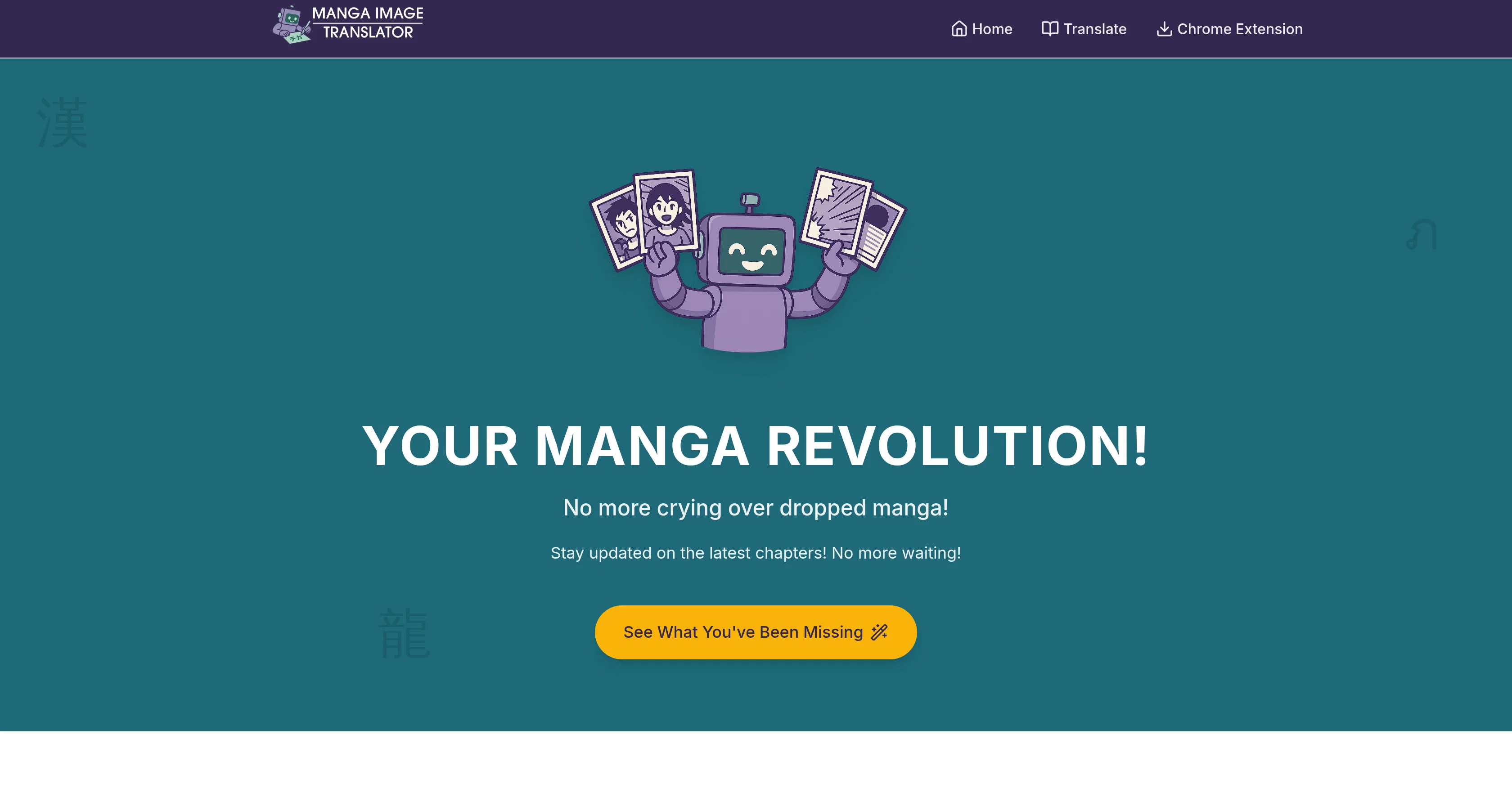 Manga Image Translator website