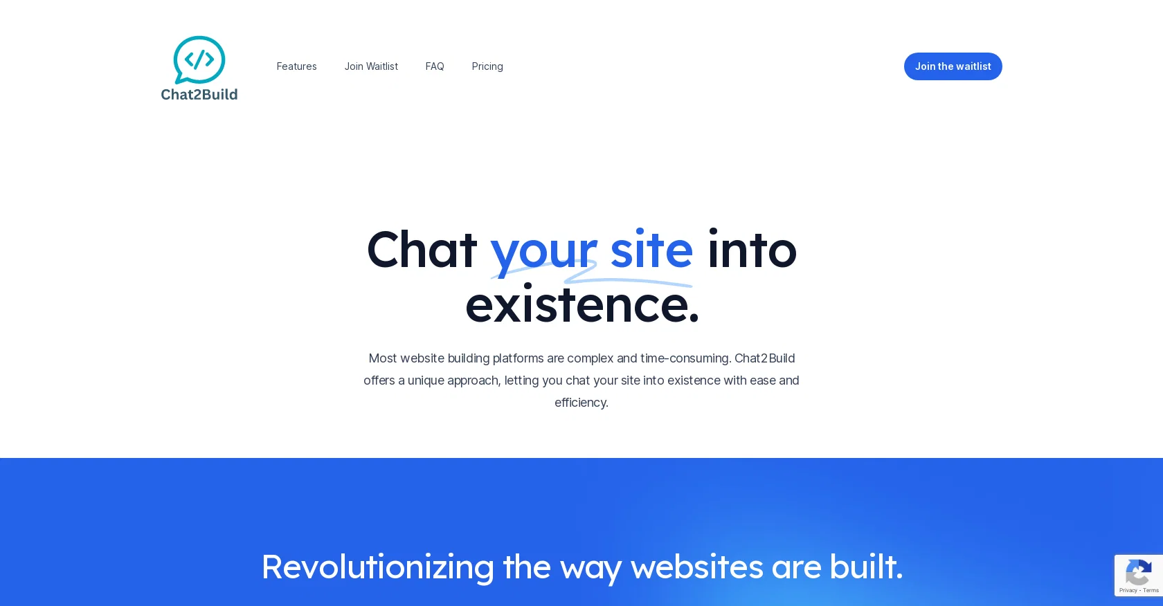 Chat2Build website