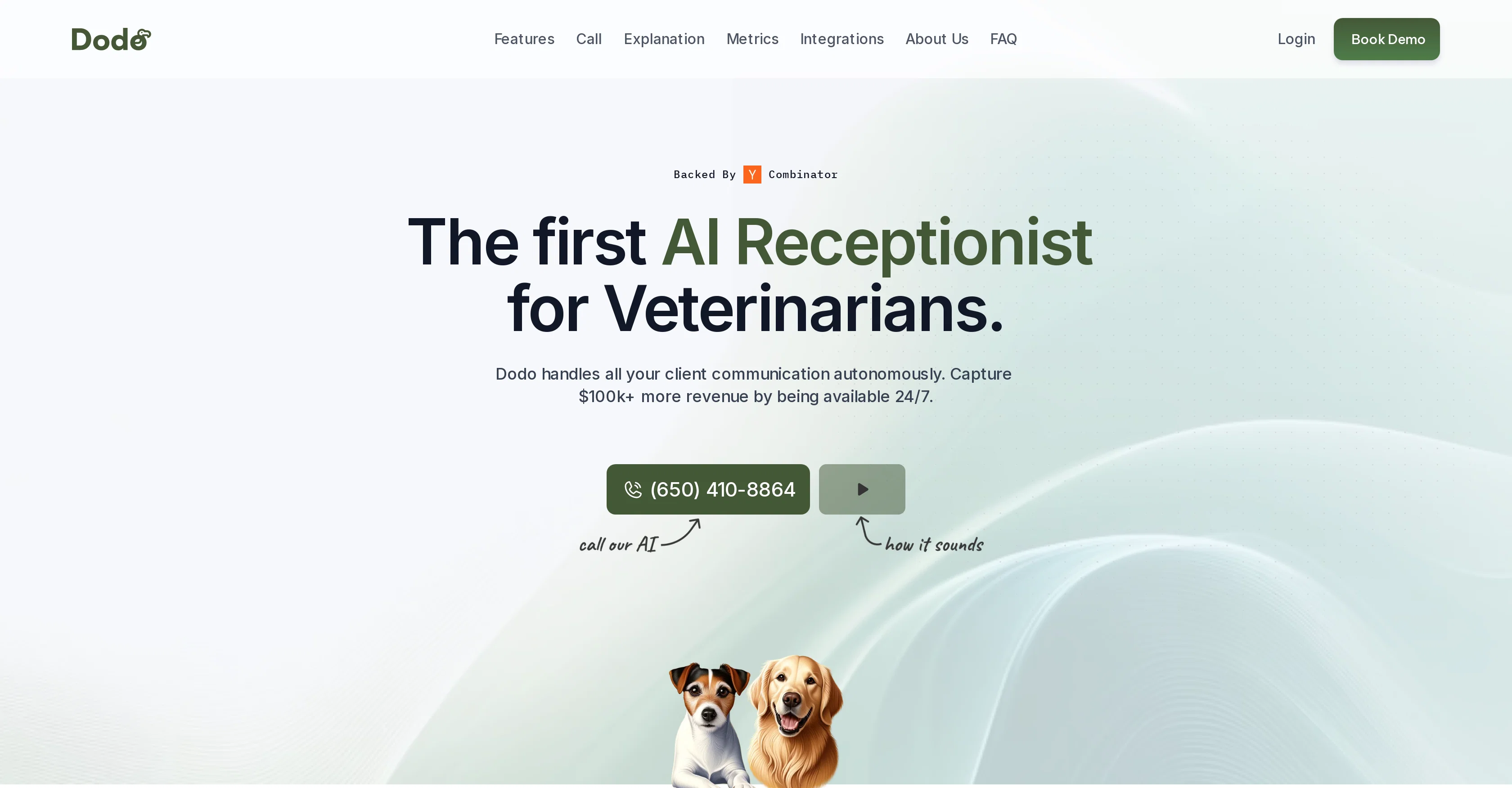Dodo - Veterinary Front Desk Assistant website