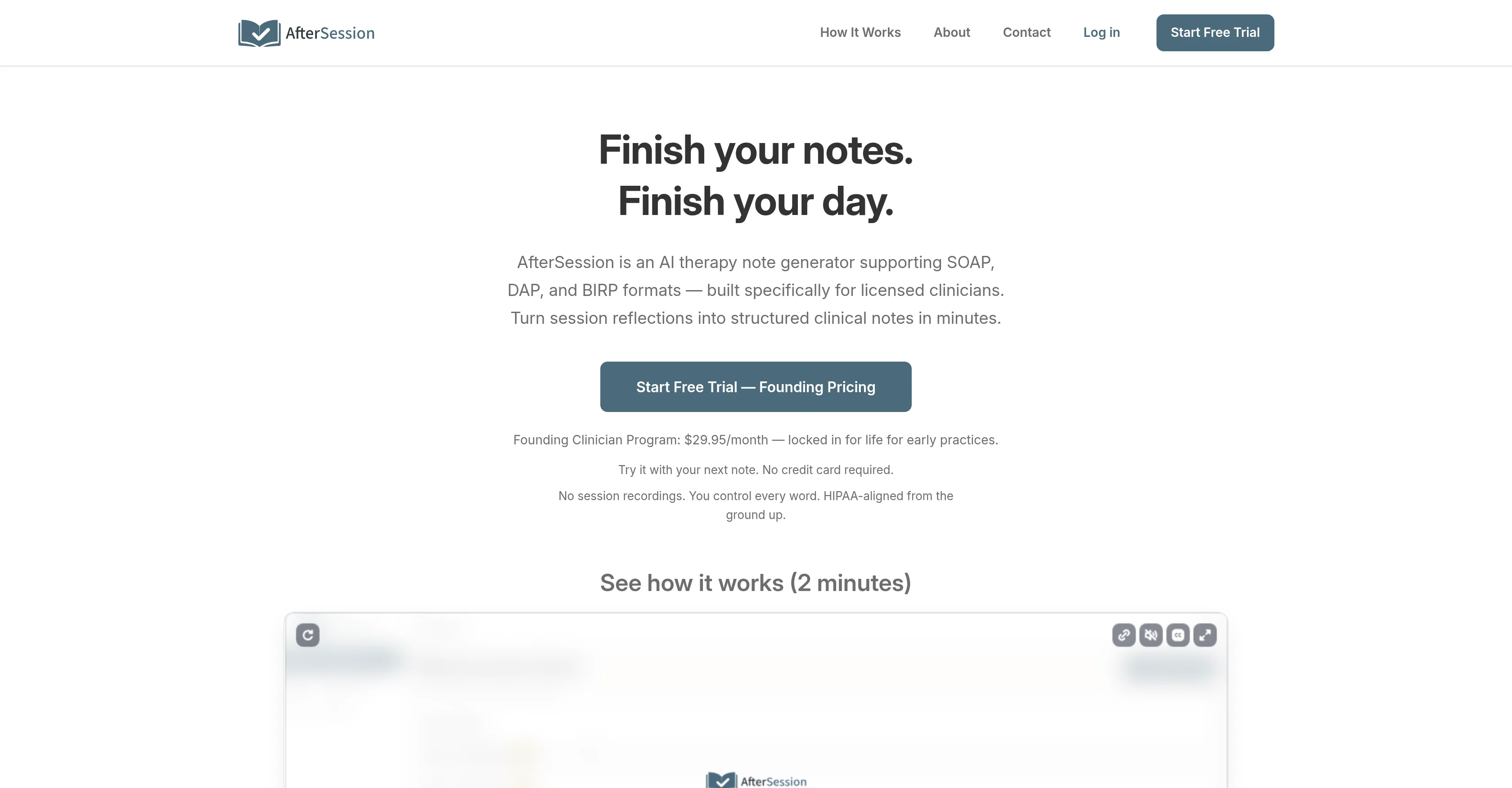 AfterSession website