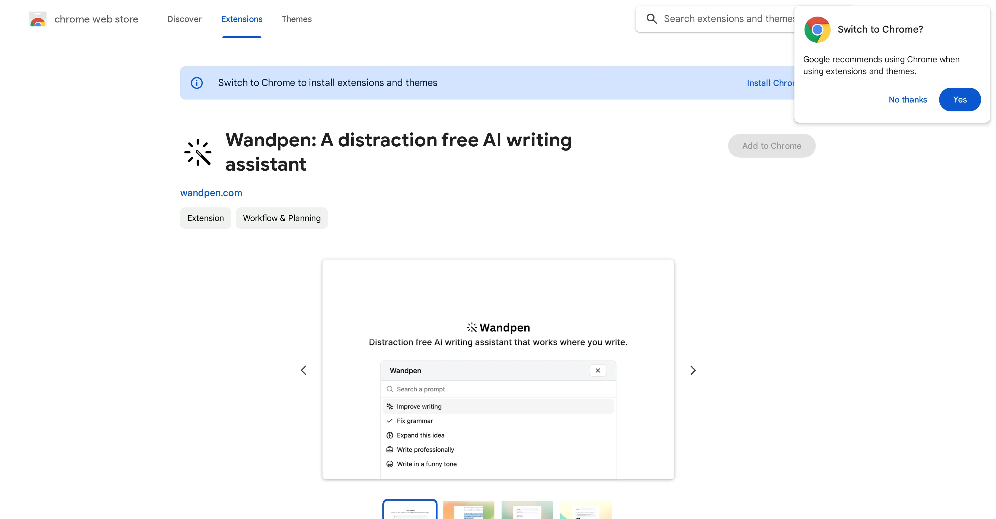 Wandpen website